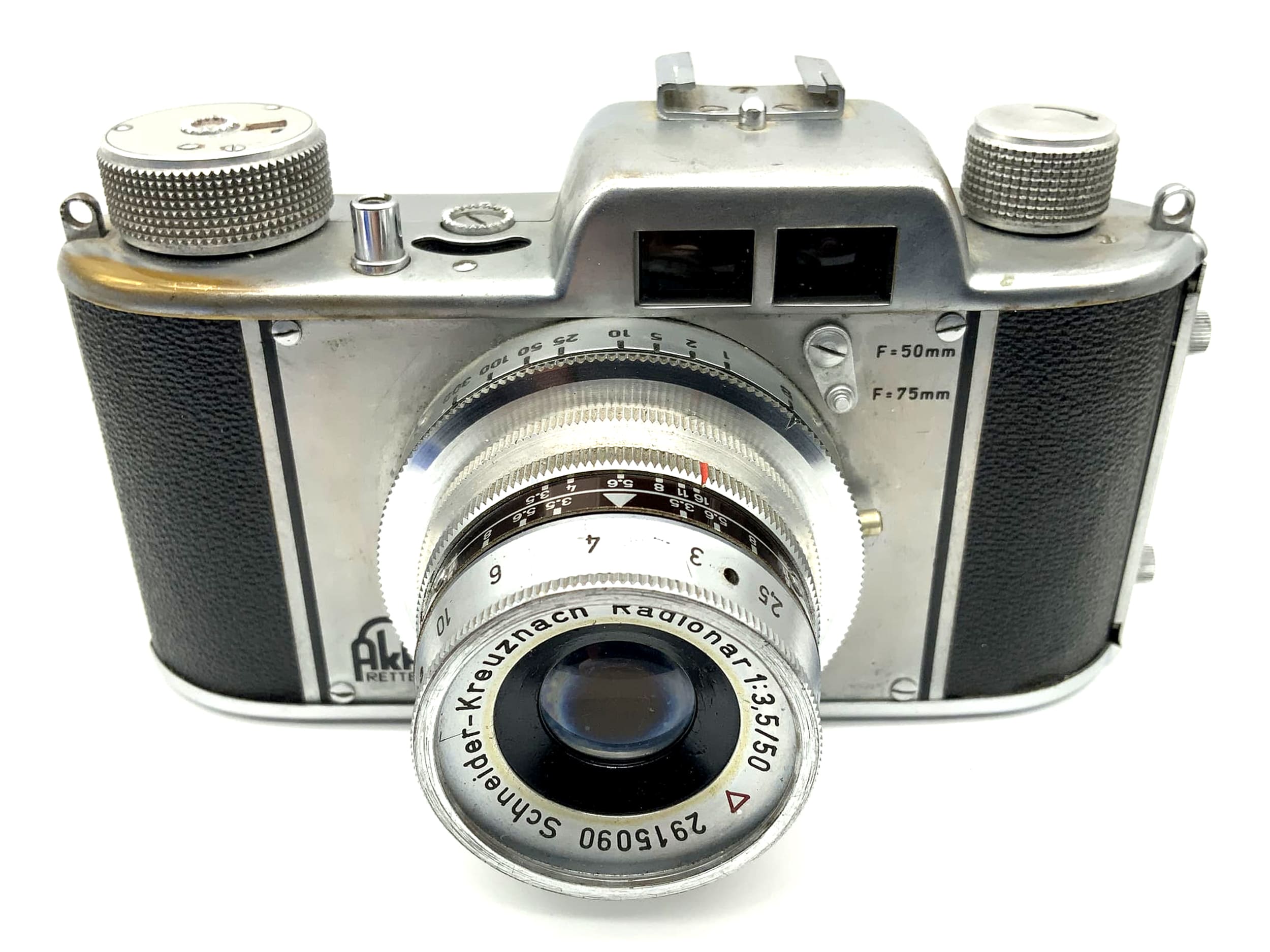 Aka Akarette Sucherkamera mit Schneider-Kreuznach Radionar 1:3.5/50