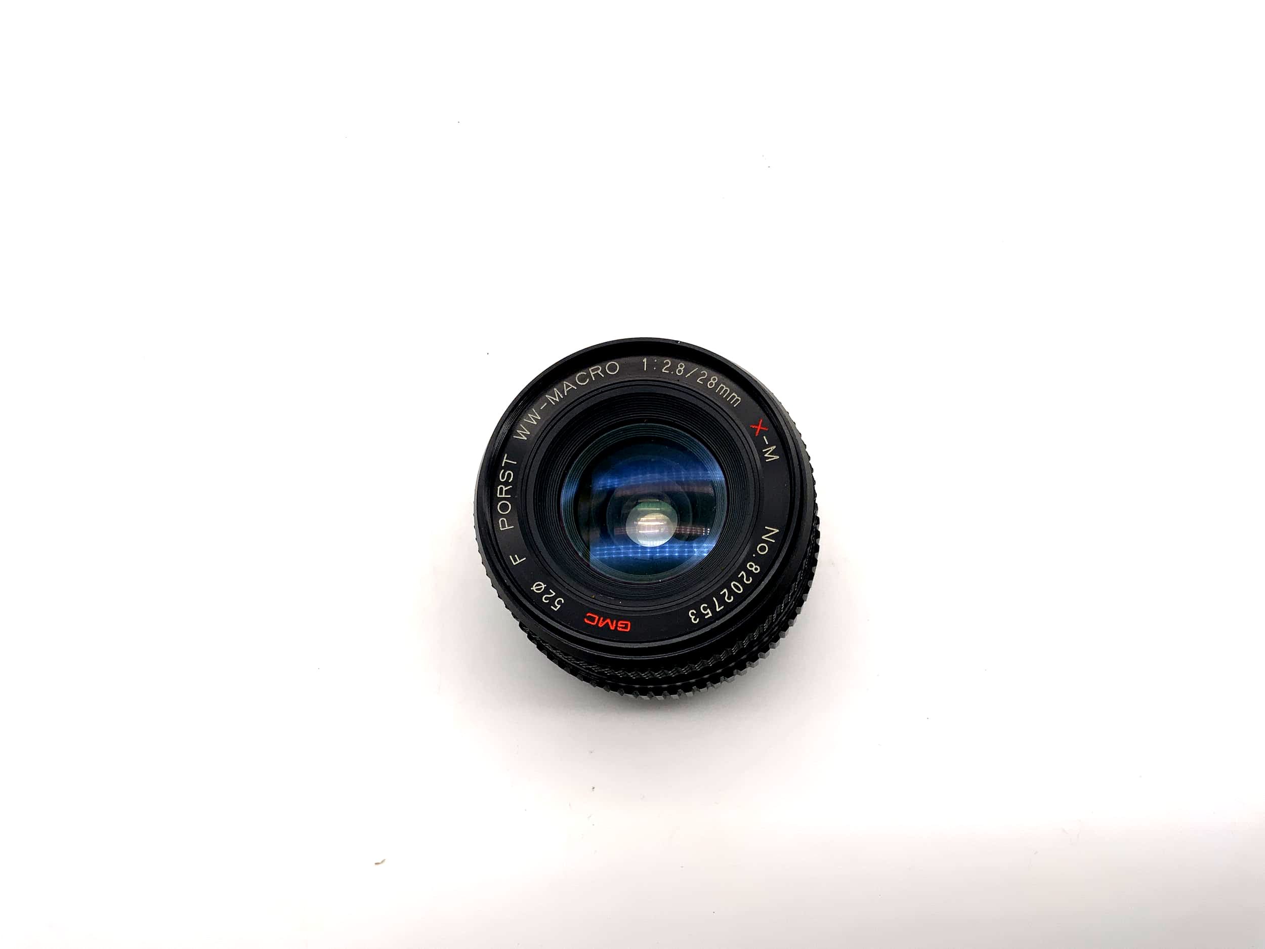 Porst 28mm 1:2,8 Objektiv WW Macro Weitwinkel GMC X-M Kamera Lens (Fujica X)