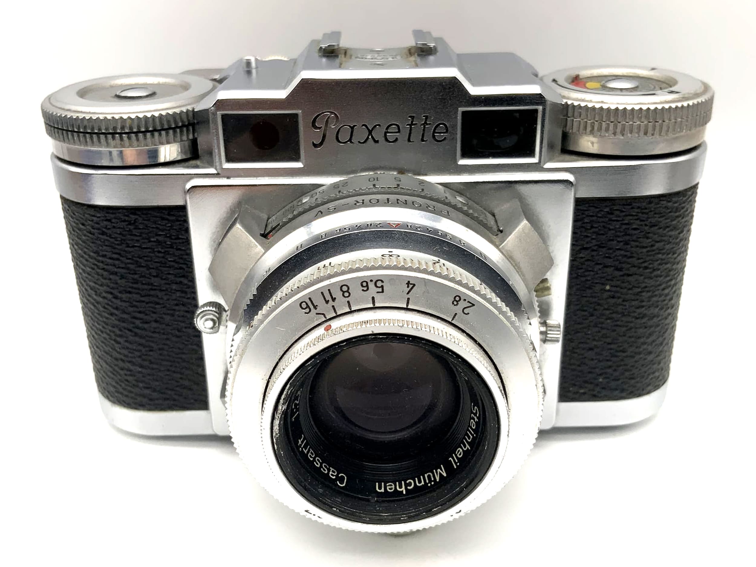 Braun Paxette Sucherkamera + Steinheil München Cassarit 1:2.8 f=45mm Prontor-SV