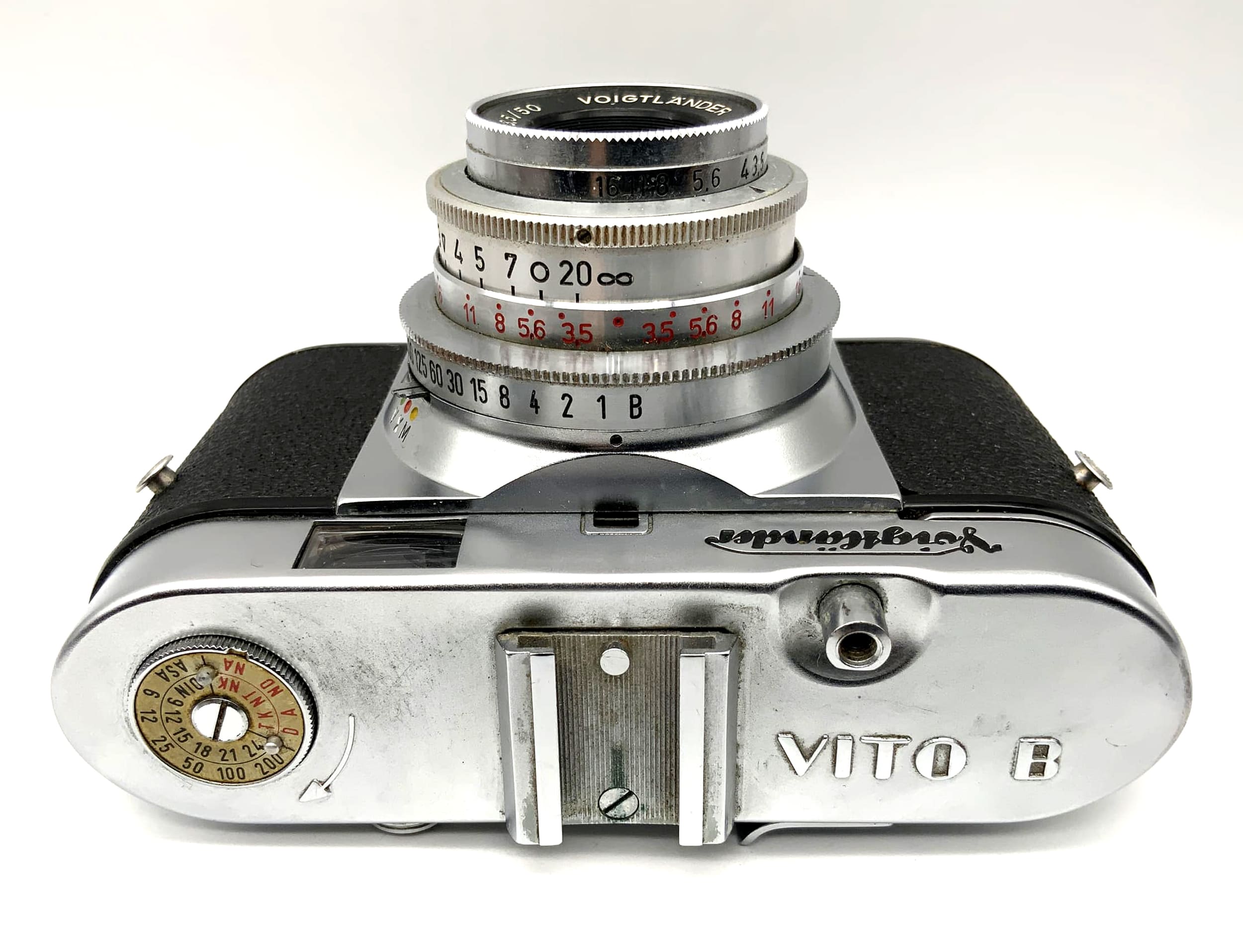 Voigtländer Vito B mit Color-Skopar 1:3.5/50 kleiner Sucher Kamera Prontor-SVS