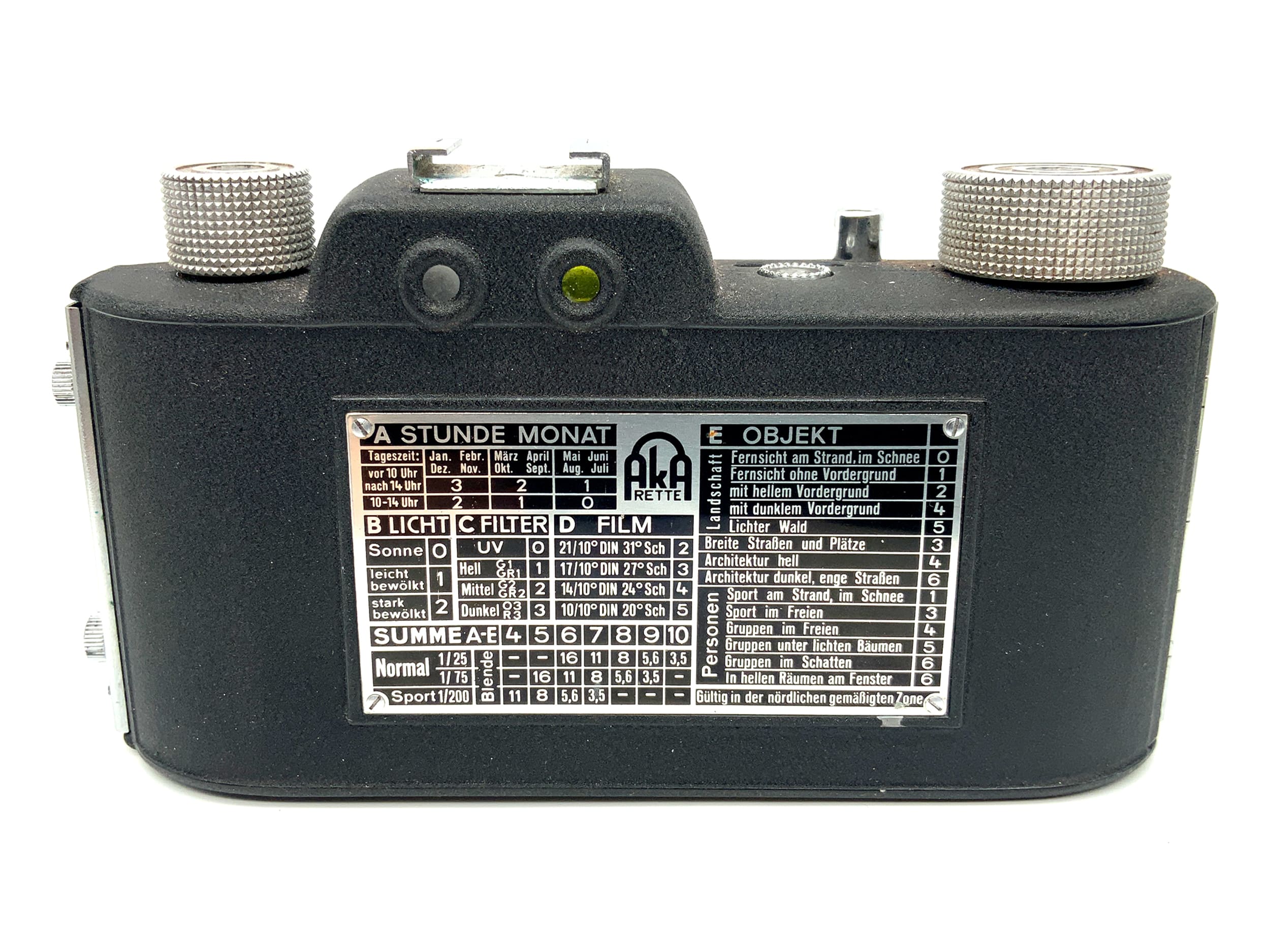 AkA Rette Sucherkamera mit Radionar 1:3.5/50 Akarette Kompaktkamera Analogkamera