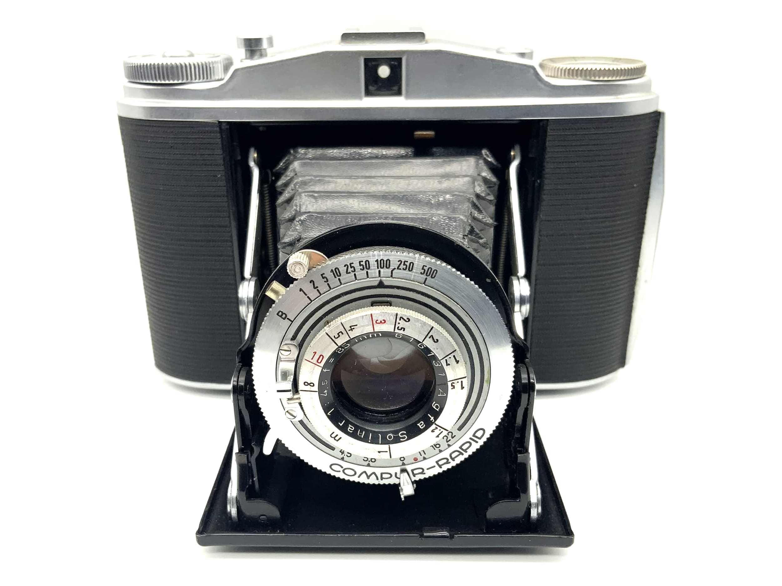 Agfa Isolette II Klappkamera mit Solinar 1:4.5 f=85mm Compur Rapid Rollfilm