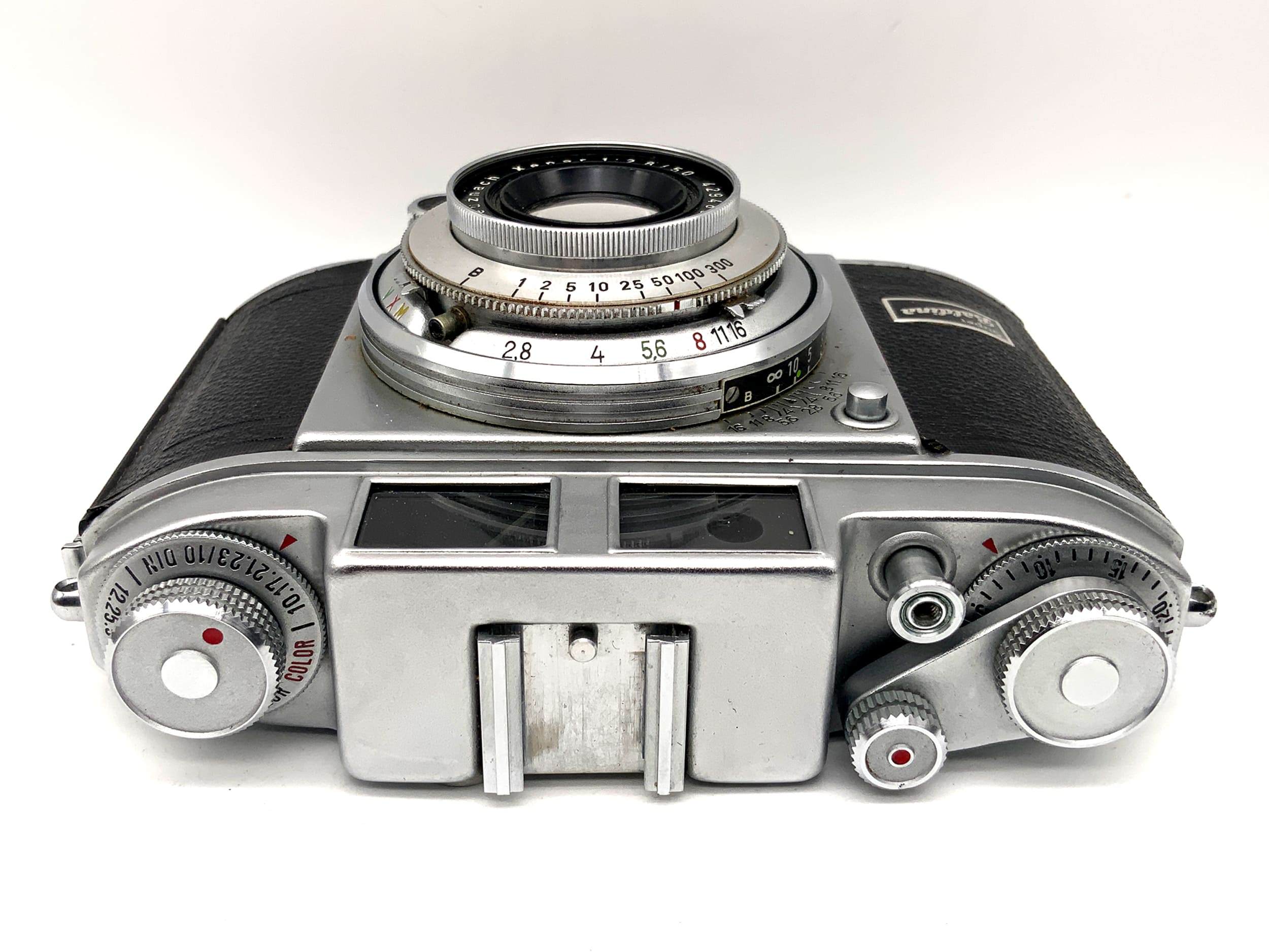 Balda Super Baldina Sucherkamera mit Xenar 1:2.8/50 Prontor-SVS mit Springtubus