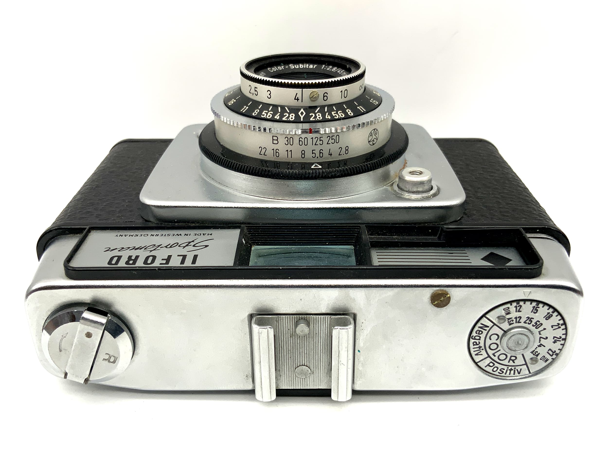 Ilford Sportsman Sucherkamera mit Color-Subitar 1:2.8/45mm Prontor 250