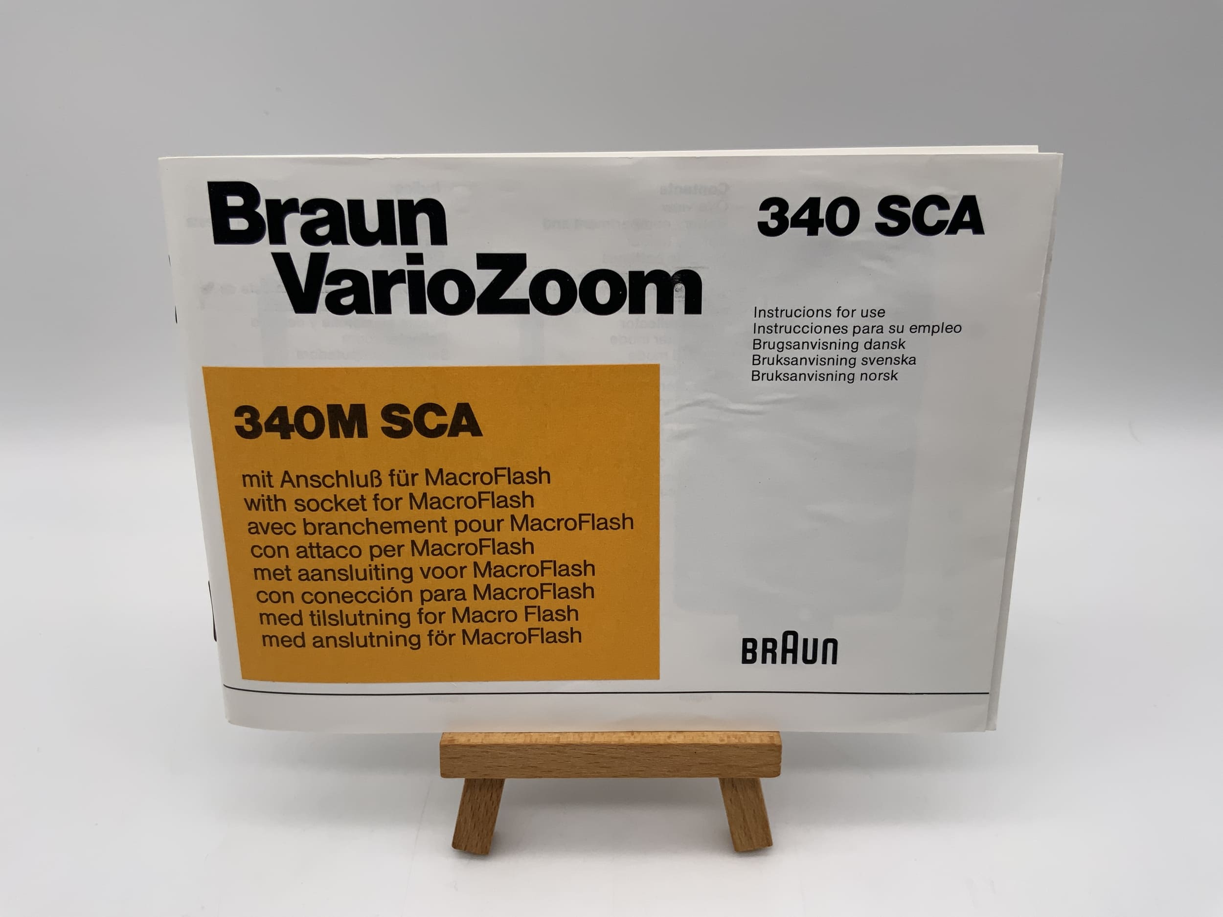 Braun Vario Zoom 340 SCA Bedienungsanleitung Deutsch Gebrauchsanweisung