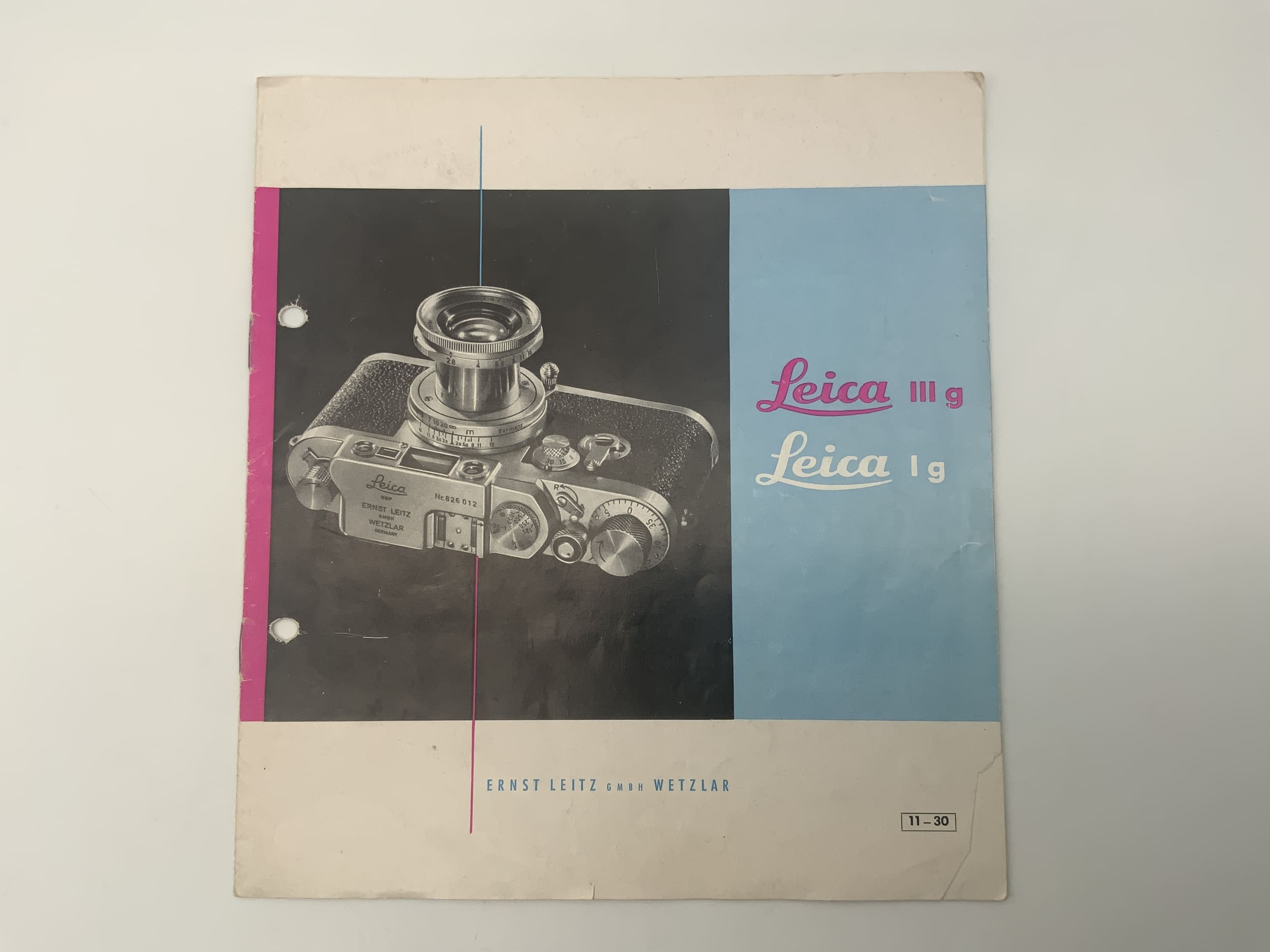 Leica III g, Ig Leitz Wetzlar 11-30 Broschüre Deutsch Gebrauchsanweisung