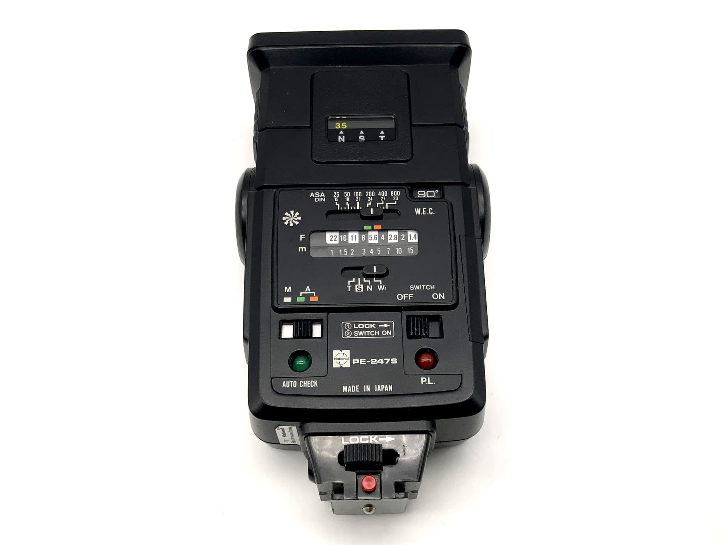 National PE-247S Blitzgerät Mittelkontakt Kamera Blitz Aufsteckblitz Flash