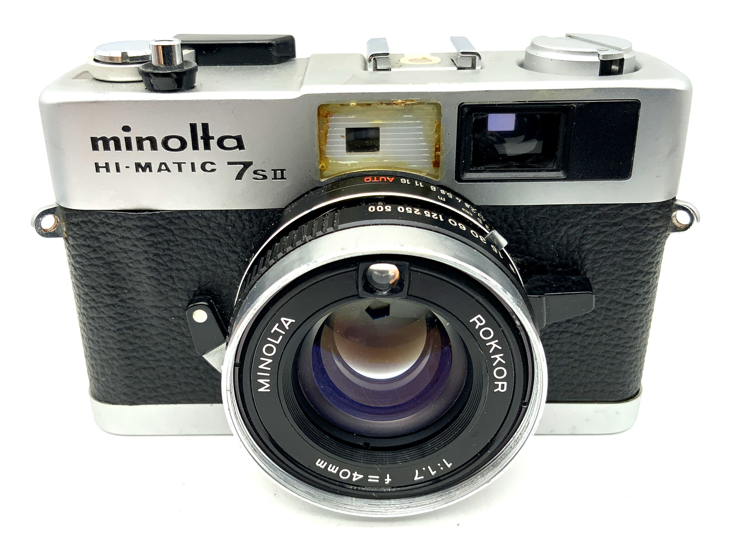 Minolta Hi-Matic 7S II Sucherkamera mit Rokkor 1:1.7/40 !Beli defekt!