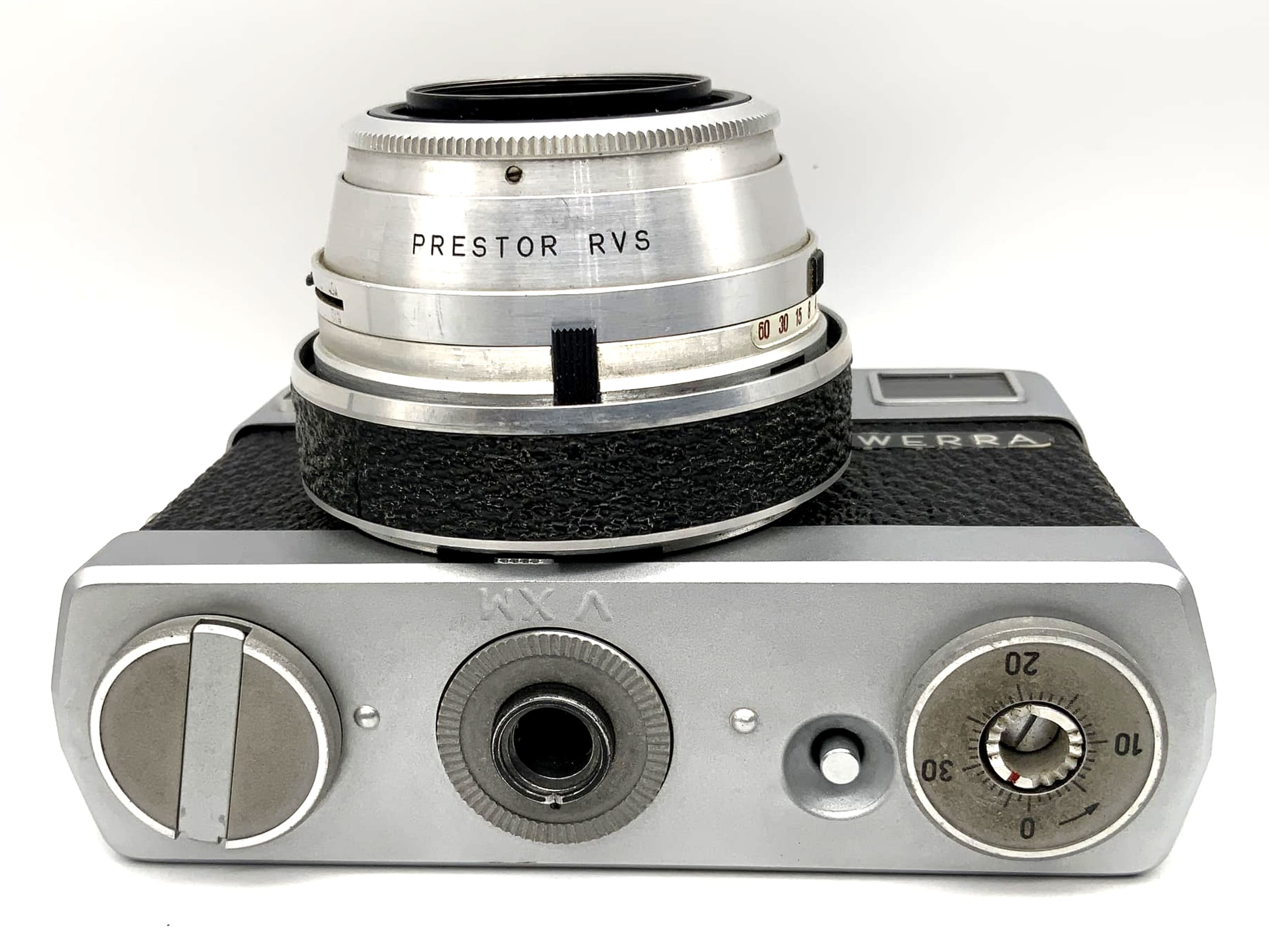 Carl Zeiss Jena Werra 1 Sucherkamera mit Tessar 2.8/50 Prestor RVS schwarz