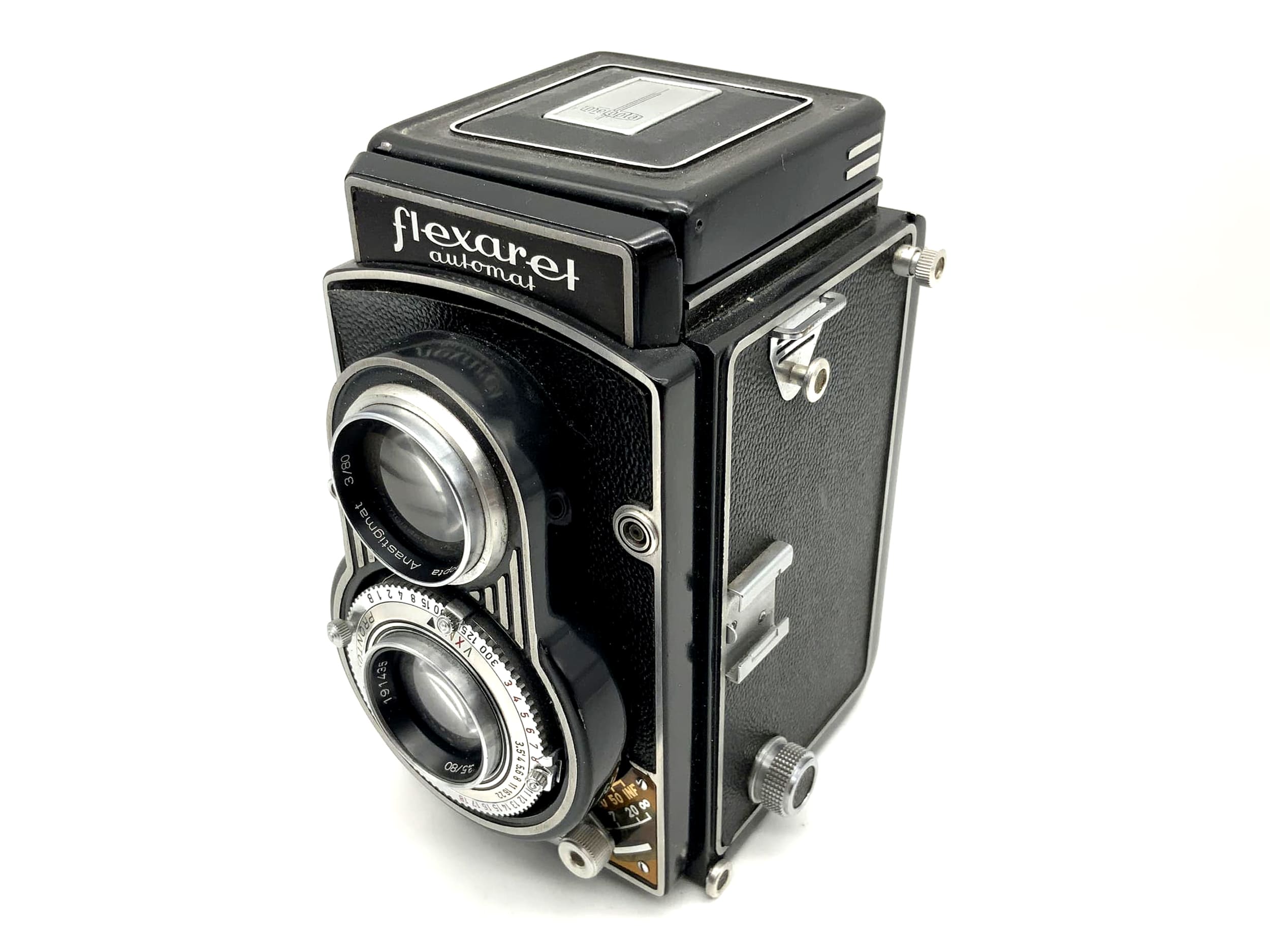 Meopta Flexaret Automat IVa TLR mit Belar 3.5/80 Compur Tapeten Rollei F&H 6x6