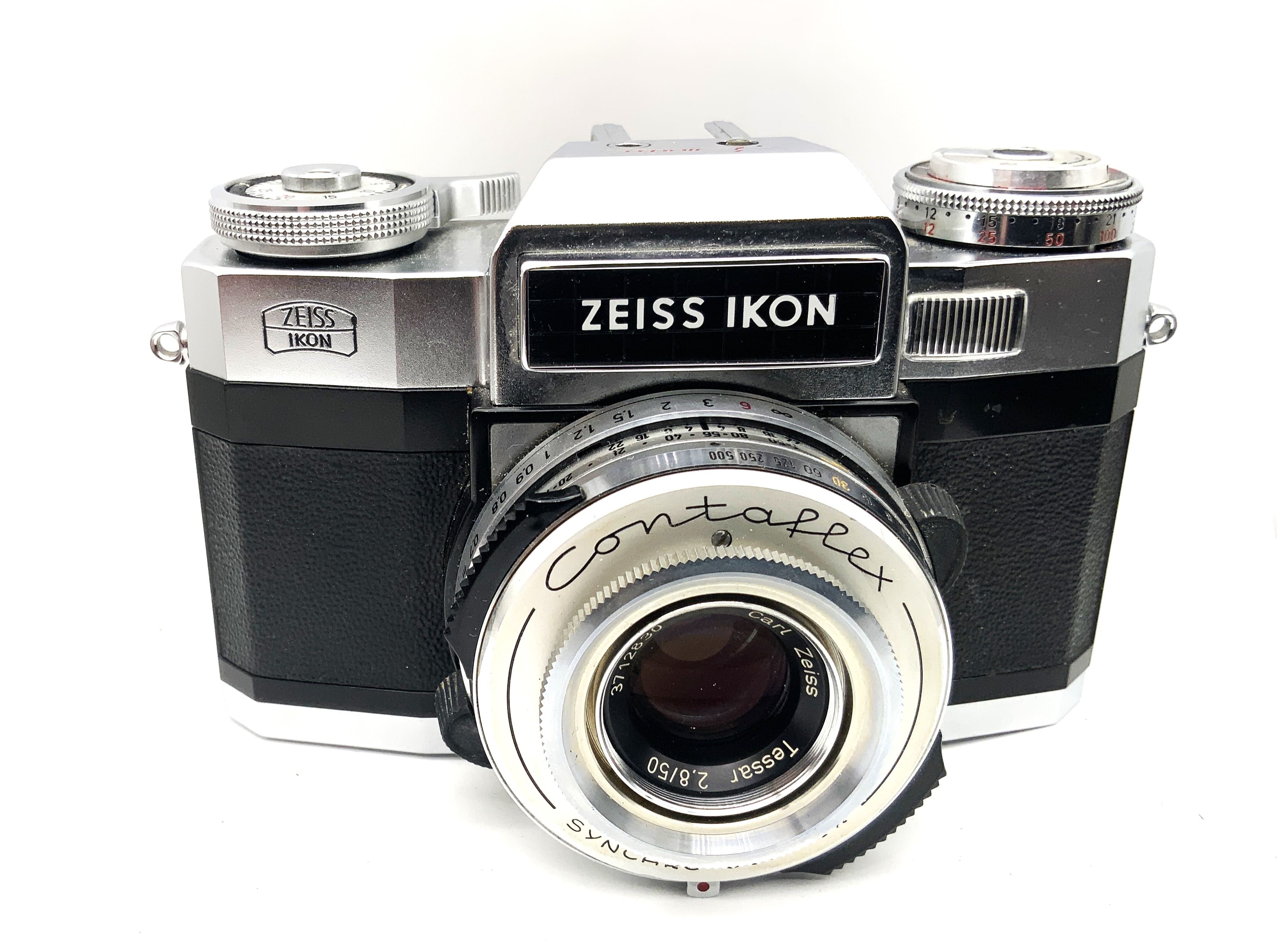 Zeiss Ikon Contaflex SLR Tessar 2.8/50 Synchro-Compur 35mm analog !Beli defekt!