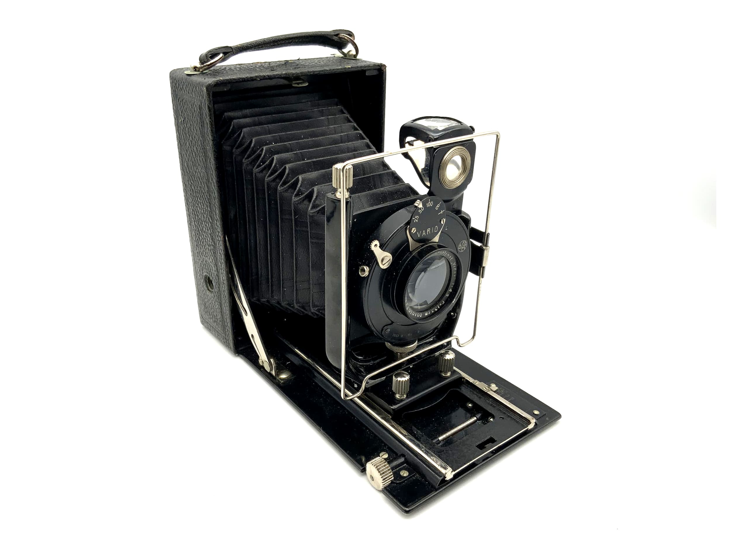 Plattenkamera mit E.Ludwig Lausa-Dresden Anastigmat Vidar 4.5 13,5cm 9x12 Vario