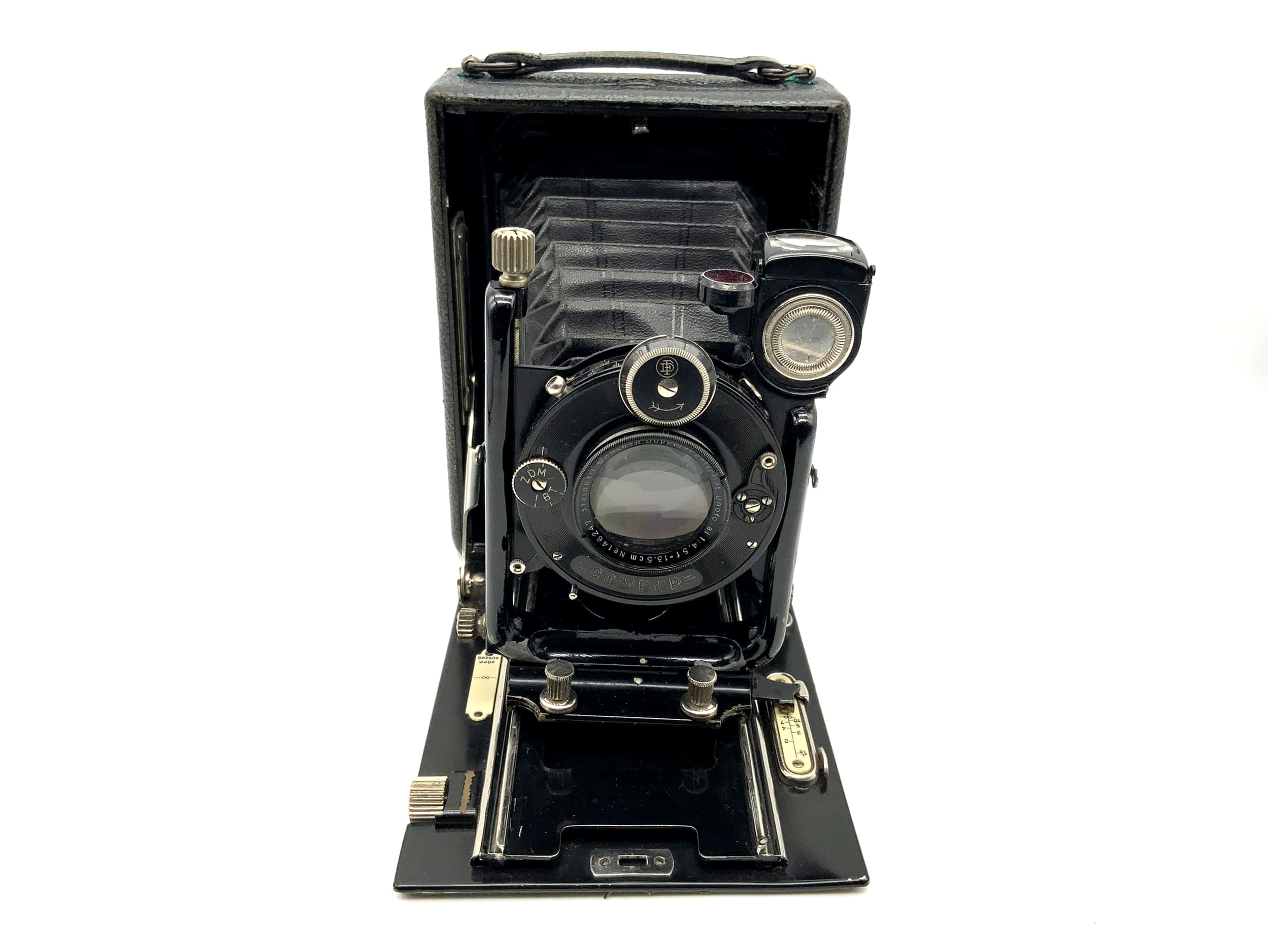 Plattenkamera Steinheil D.Anastigmat Unofokal 4.5 /13,5cm 9x12 135mm Compur