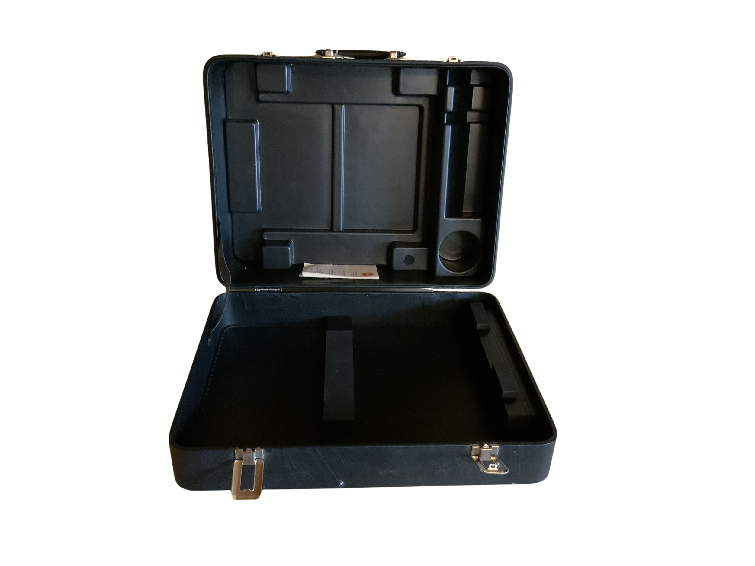 Leitz Projektor Koffer schwarz Lederkoffer für Dia Projektor ca. 42x14x33cm