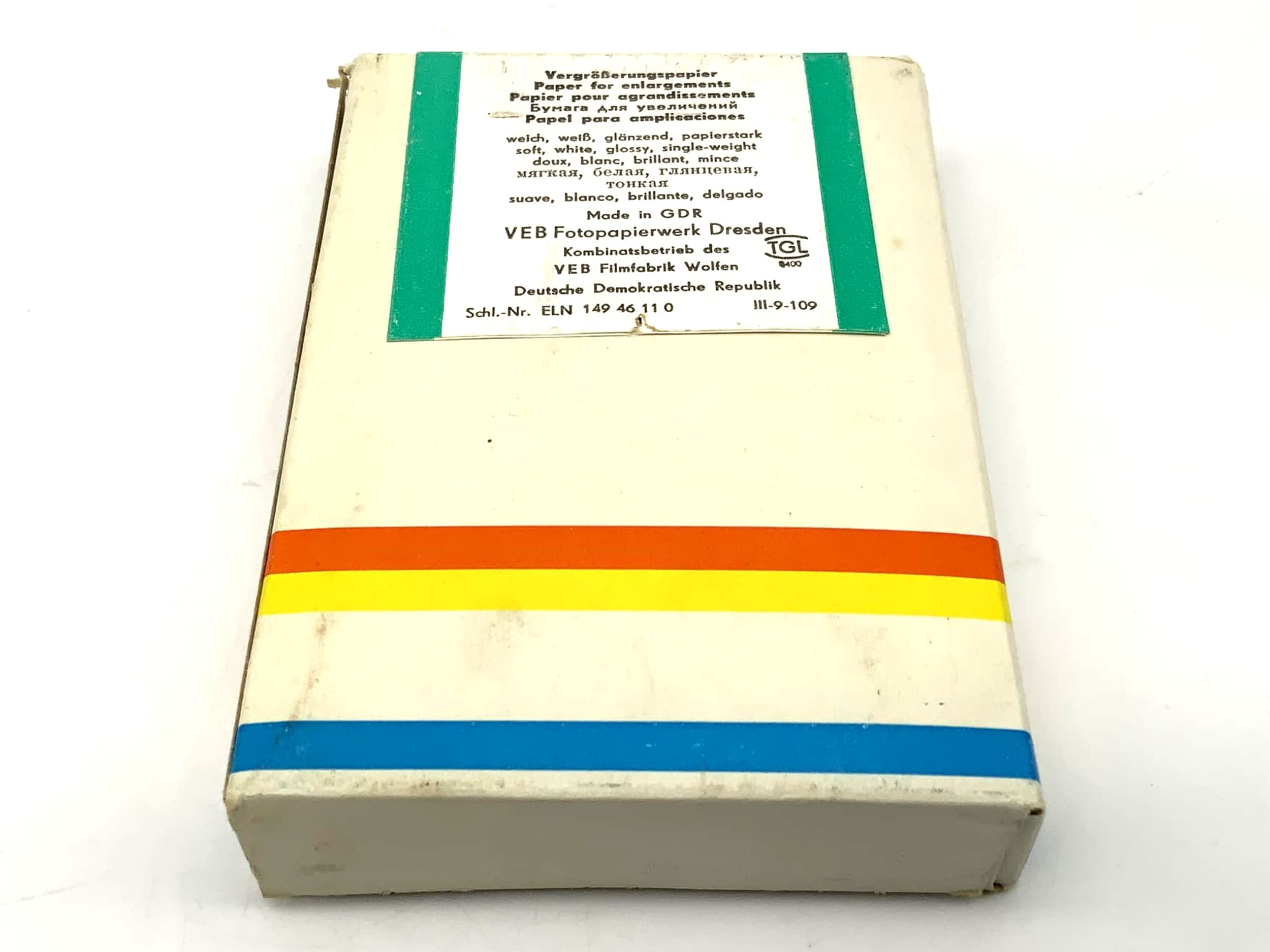 ORWO Fotopapier BW1 100 Blatt 7,4x10,5cm Neu universal BW1 Vergrößerungspapier