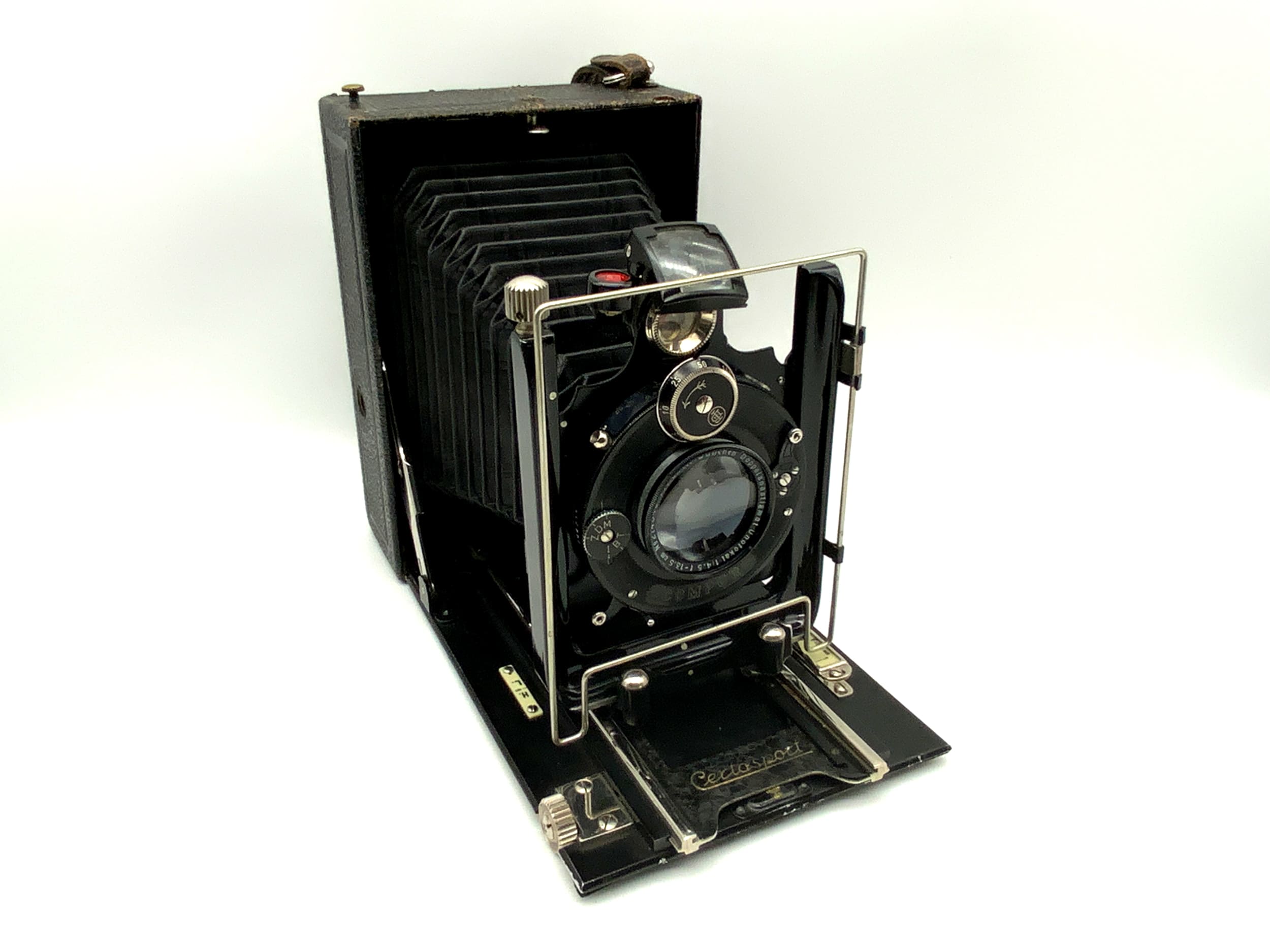 Certo Sport Plattenkamera mit Doppelanastigmat Unofokal 1:4.5/13,5cm Compur 0