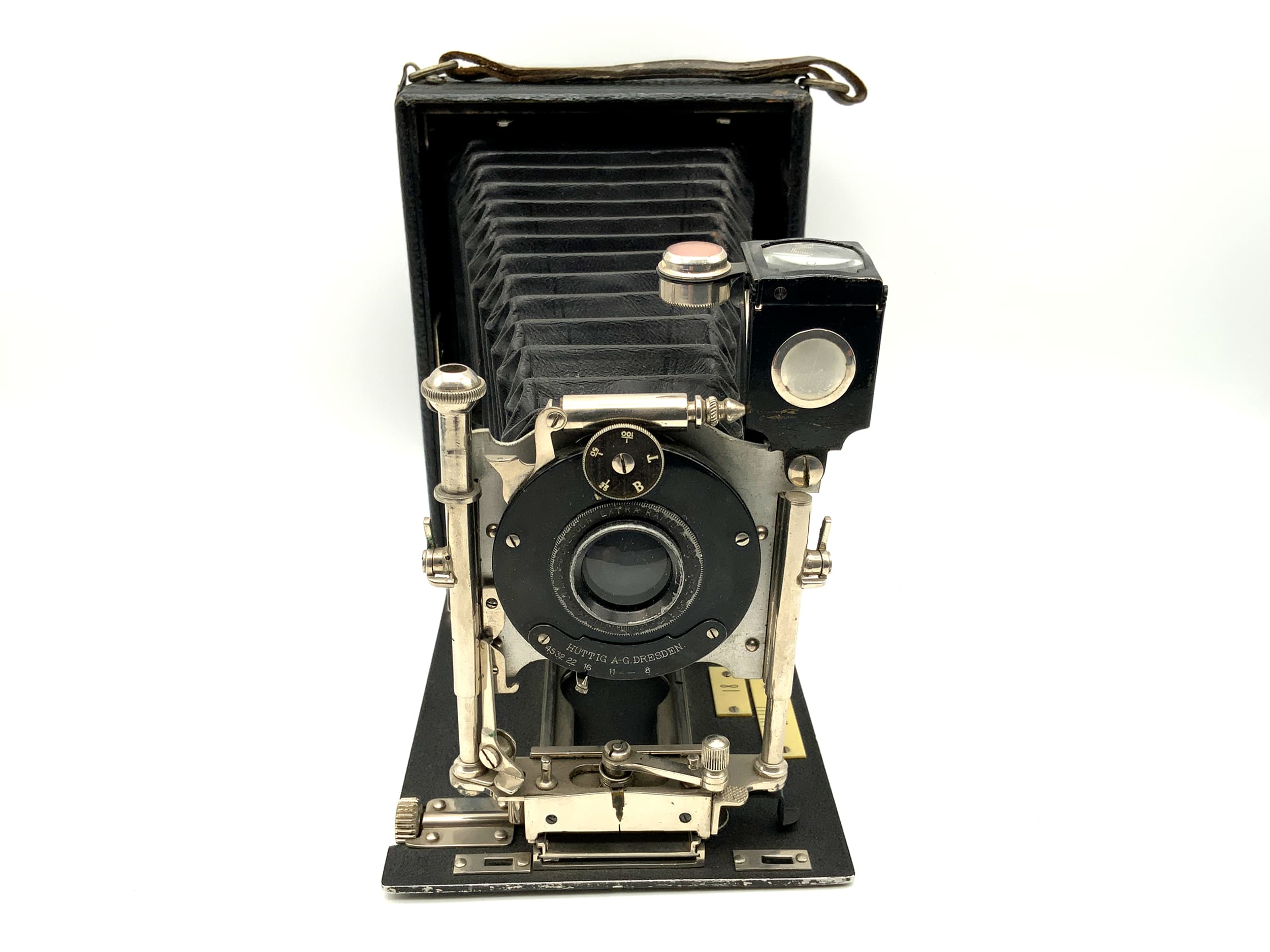 Hüttig Toska Modell 1908 Plattenkamera mit Aplanat Helios 1:8/125mm 0