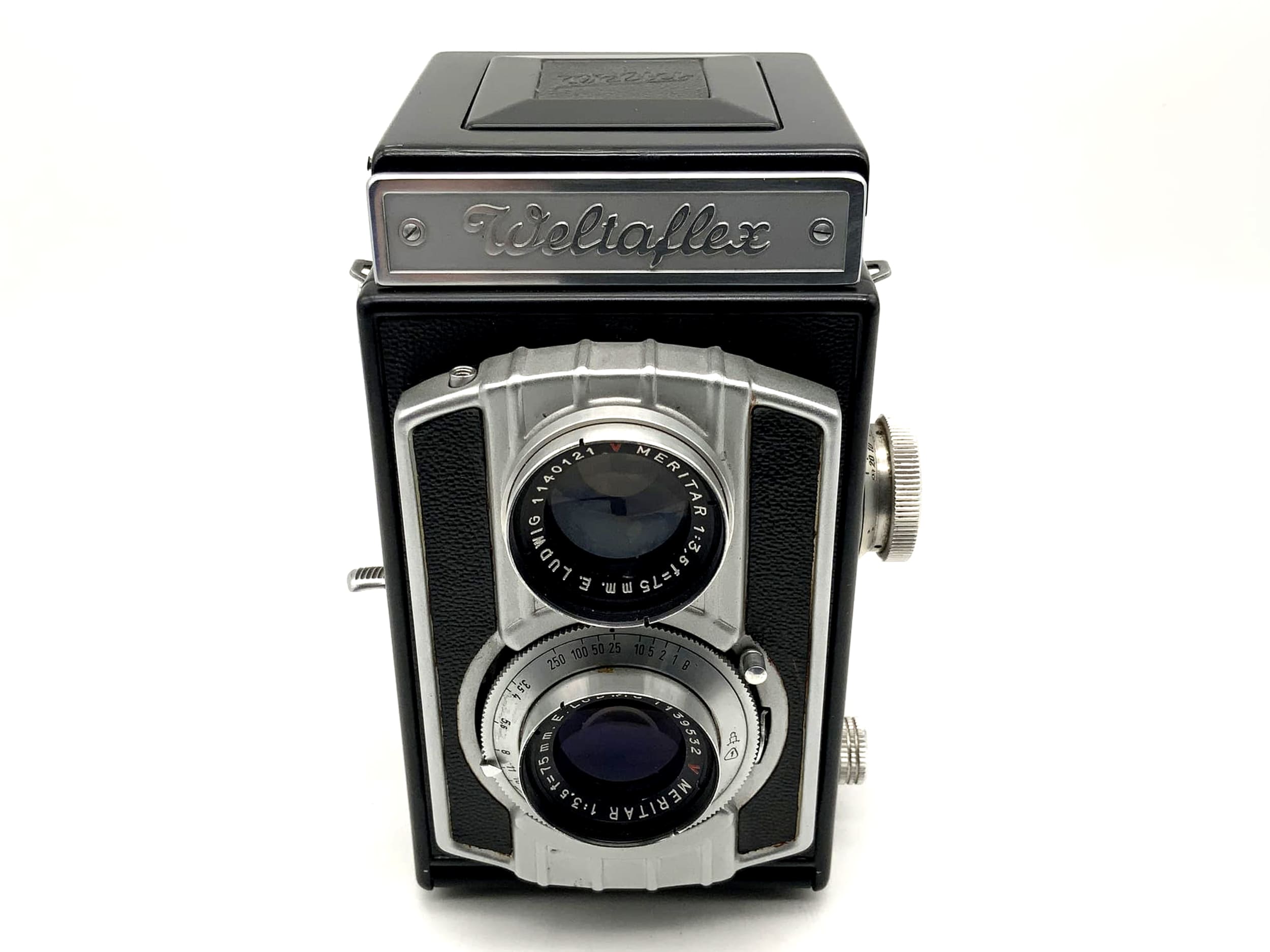 Welta Weltaflex TLR mit E.Ludwig Meritar 1:3.5 / 75mm red V Vebur zweiäugig