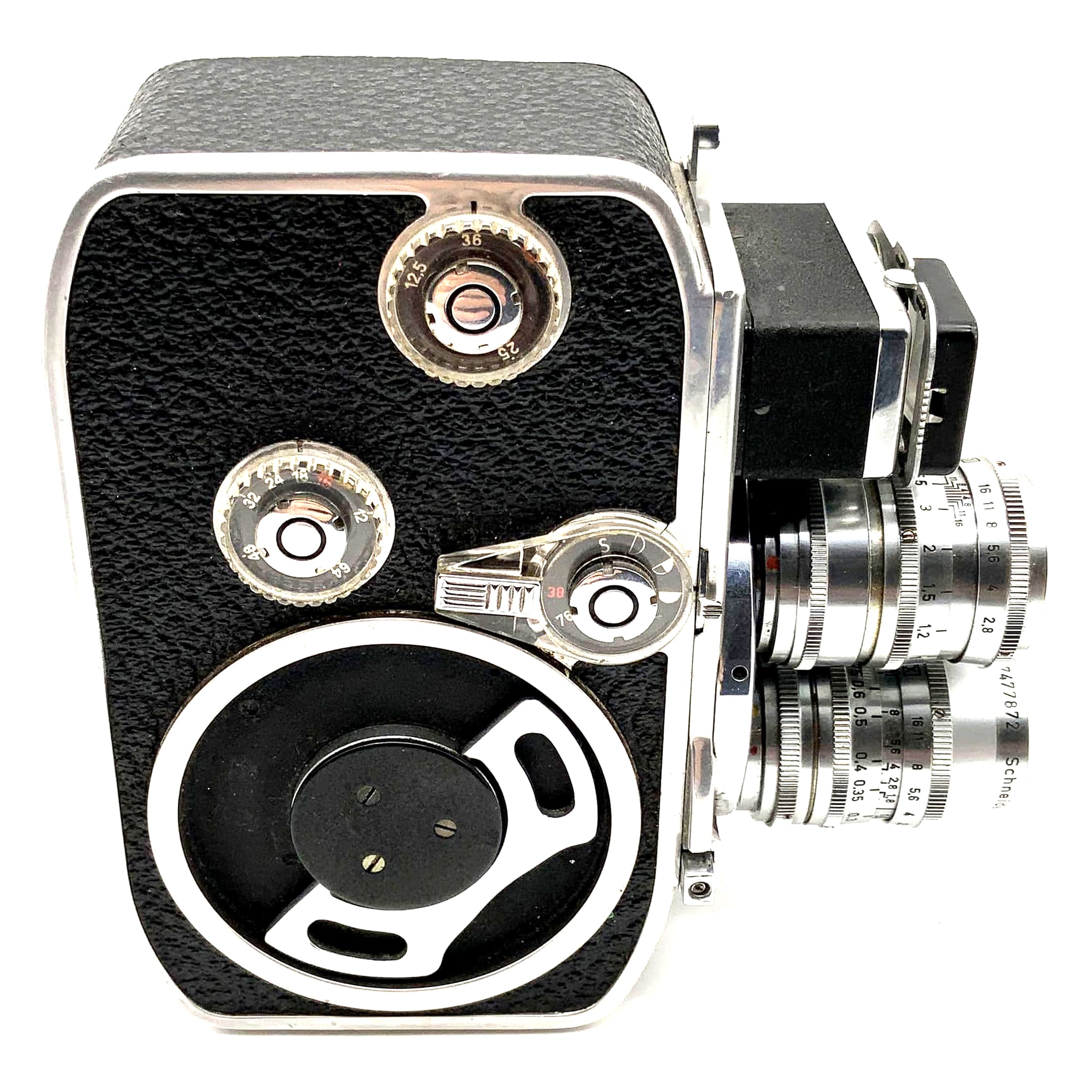 Bolex D8L Paillard Filmkamera mit Xenar, Xenoplan, Cinegon Super 8 Kamera