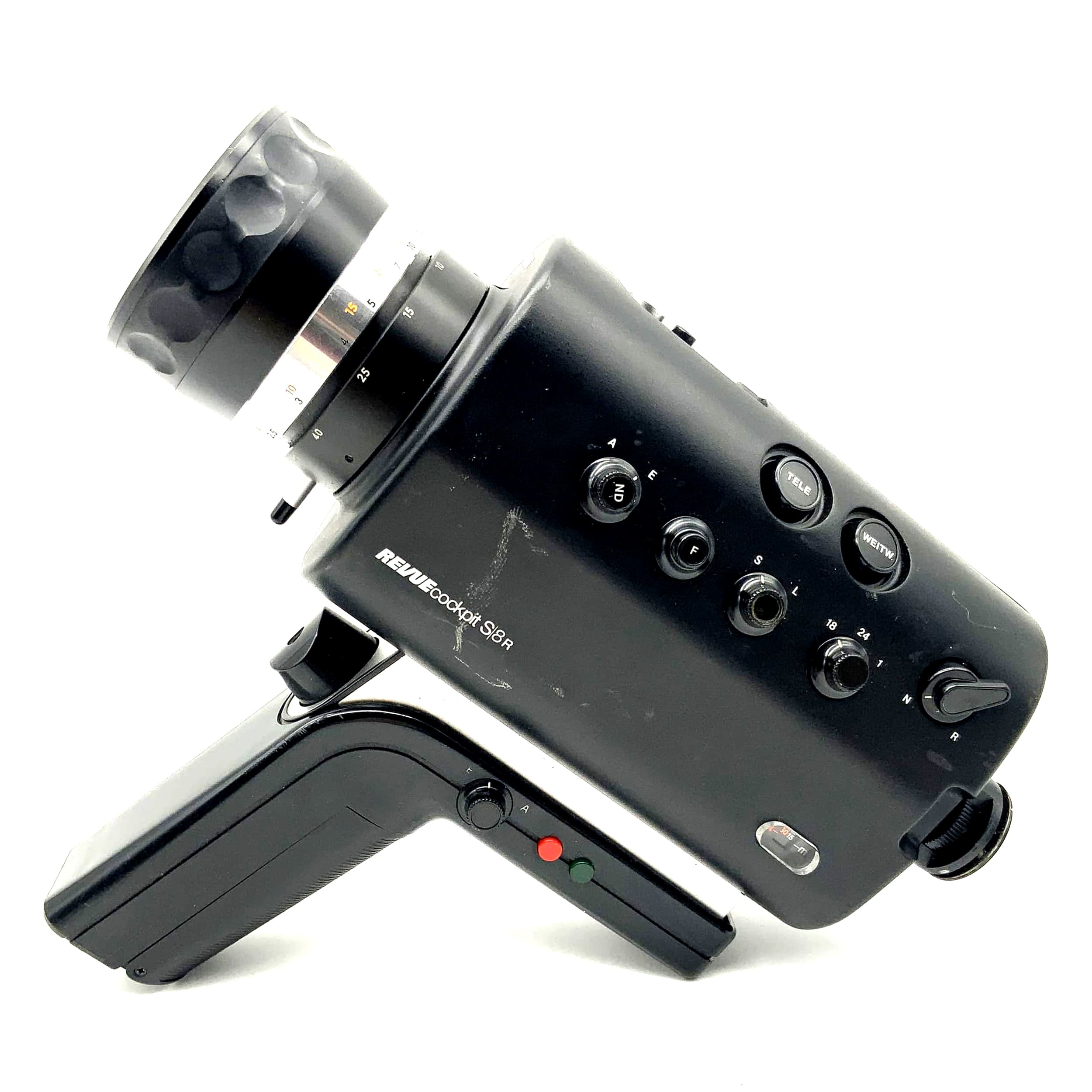 Revue cockpit S/8R Filmkamera mit Reflex Zoom F:1.7 f=7.5-60mm Super 8 Kamera