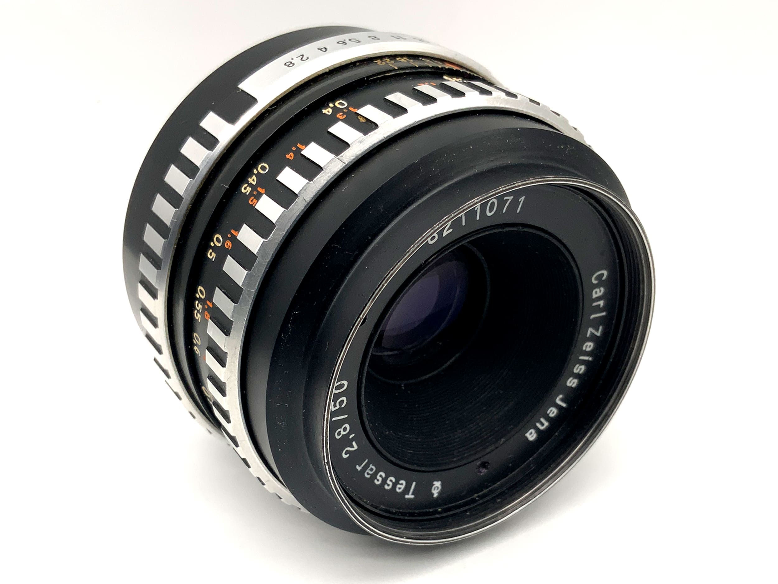 Carl Zeiss 50mm 1:2.8 Objektiv Q1 Tessar Zebra Festbrennweite (M42)