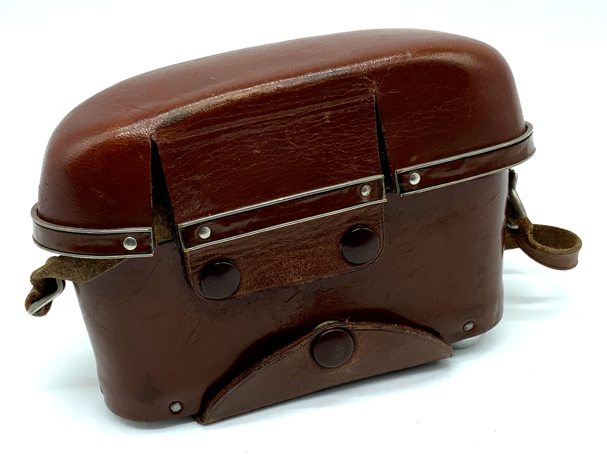 Hensoldt henso Reporter Bereitschaftstasche braun Leder Case Tasche Fototasche