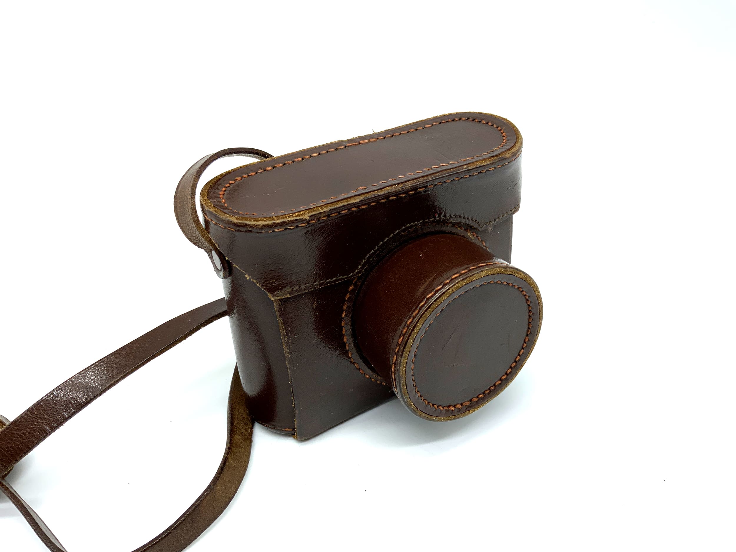 für Berning Robot II Bereitschaftstasche braun Leder Case Tasche Fototasche