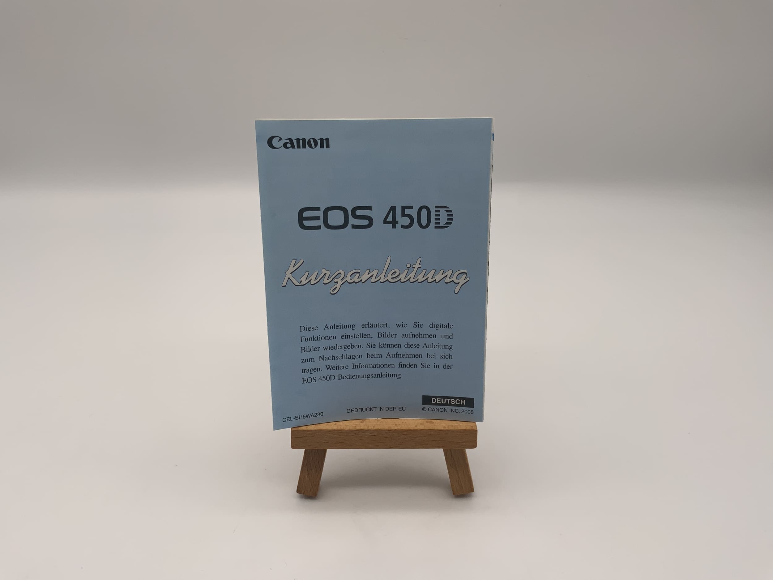 Canon EOS 450D Kurzanleitung Bedienungsanleitung