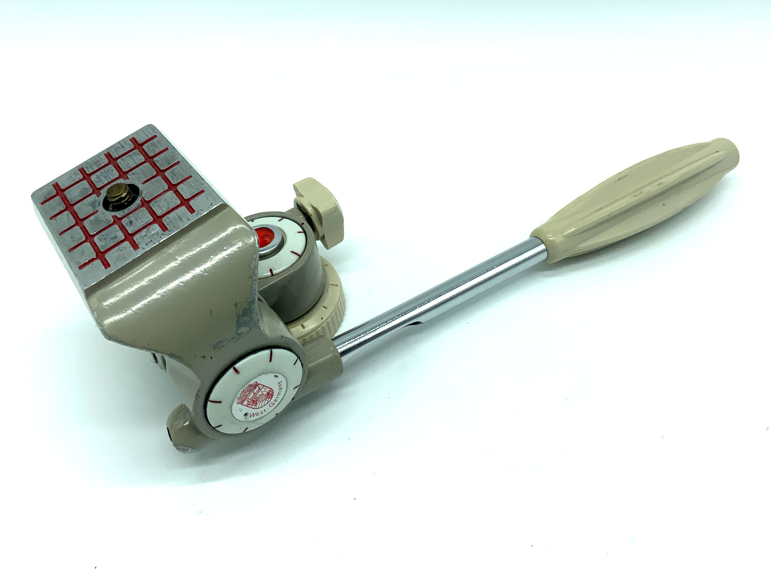 Linhof 3D report Stativkopf grau Neige Kopf mit Wasserwaage