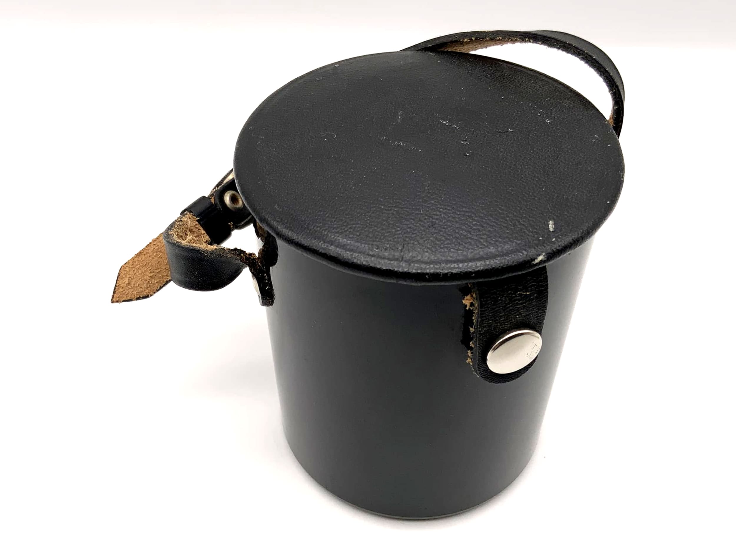 Köcher schwarz ca.9x7cm Leder Objektivtasche universell Hard Case Lens Case