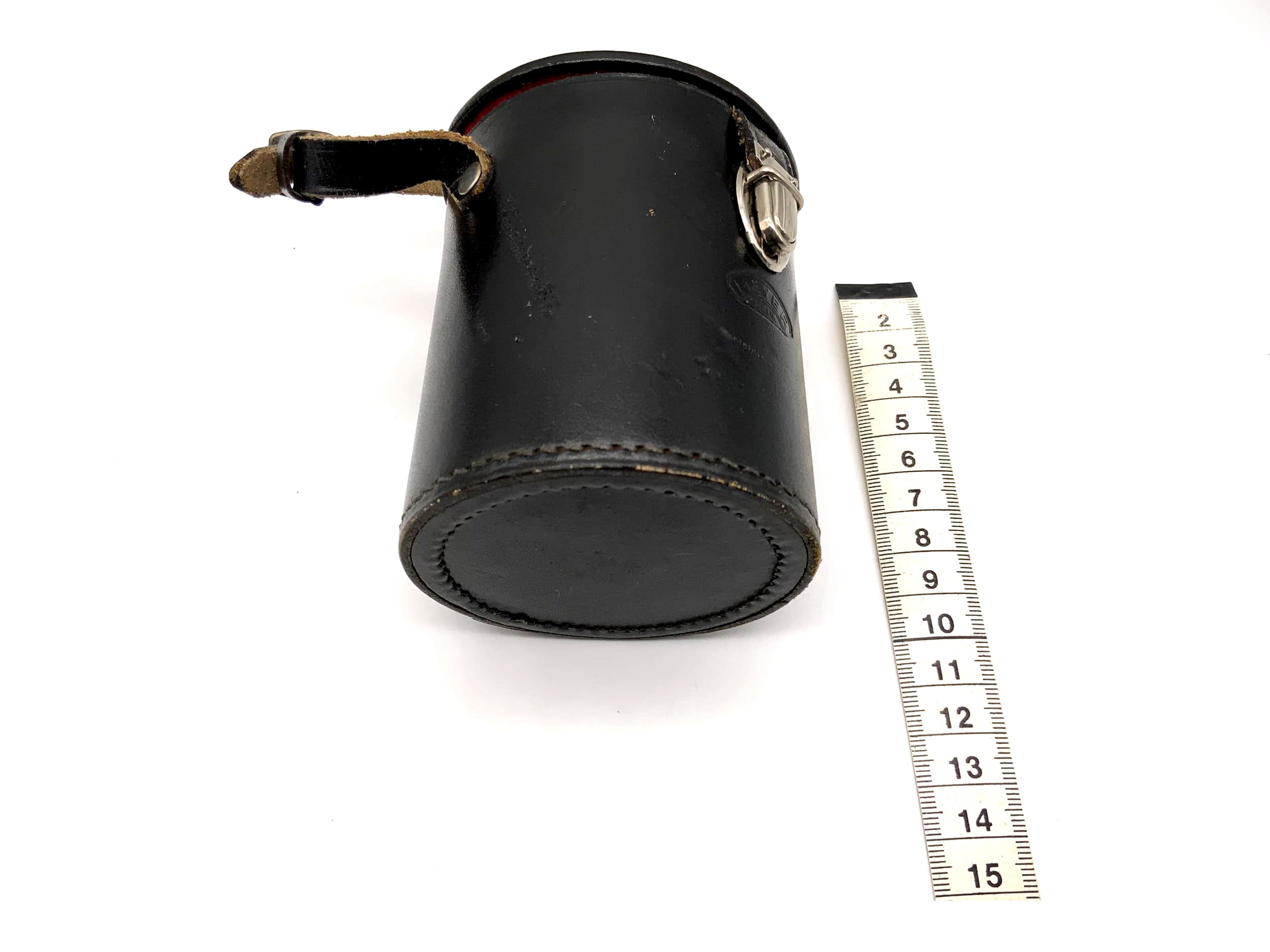Meyer Optik Köcher schwarz ca.10x7,5cm Leder Objektivtasche universell Lens Case