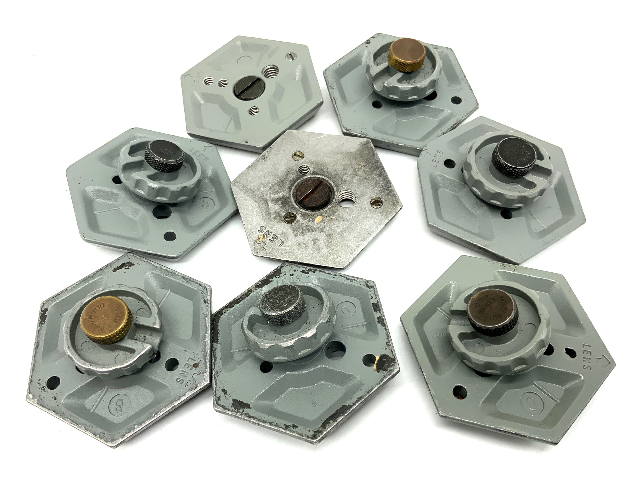 Manfrotto Schnellwechselplatte sechseckige Grundplatte 8x Konvolut Sechskant