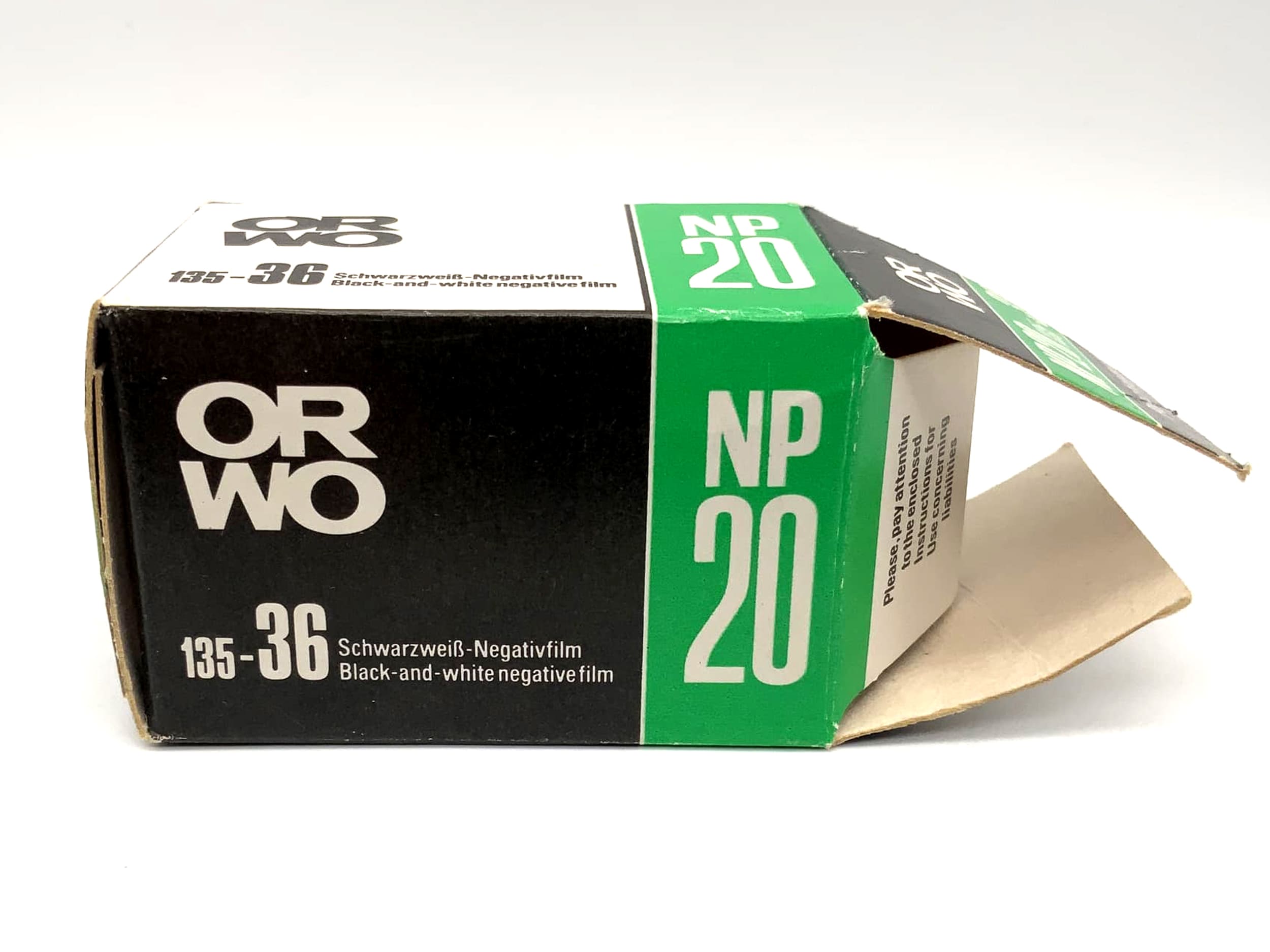 VEB 35mm/135 Print Film Schwarz Weiß ORWO NP20 36 Bilder ISO 80 abgelaufen