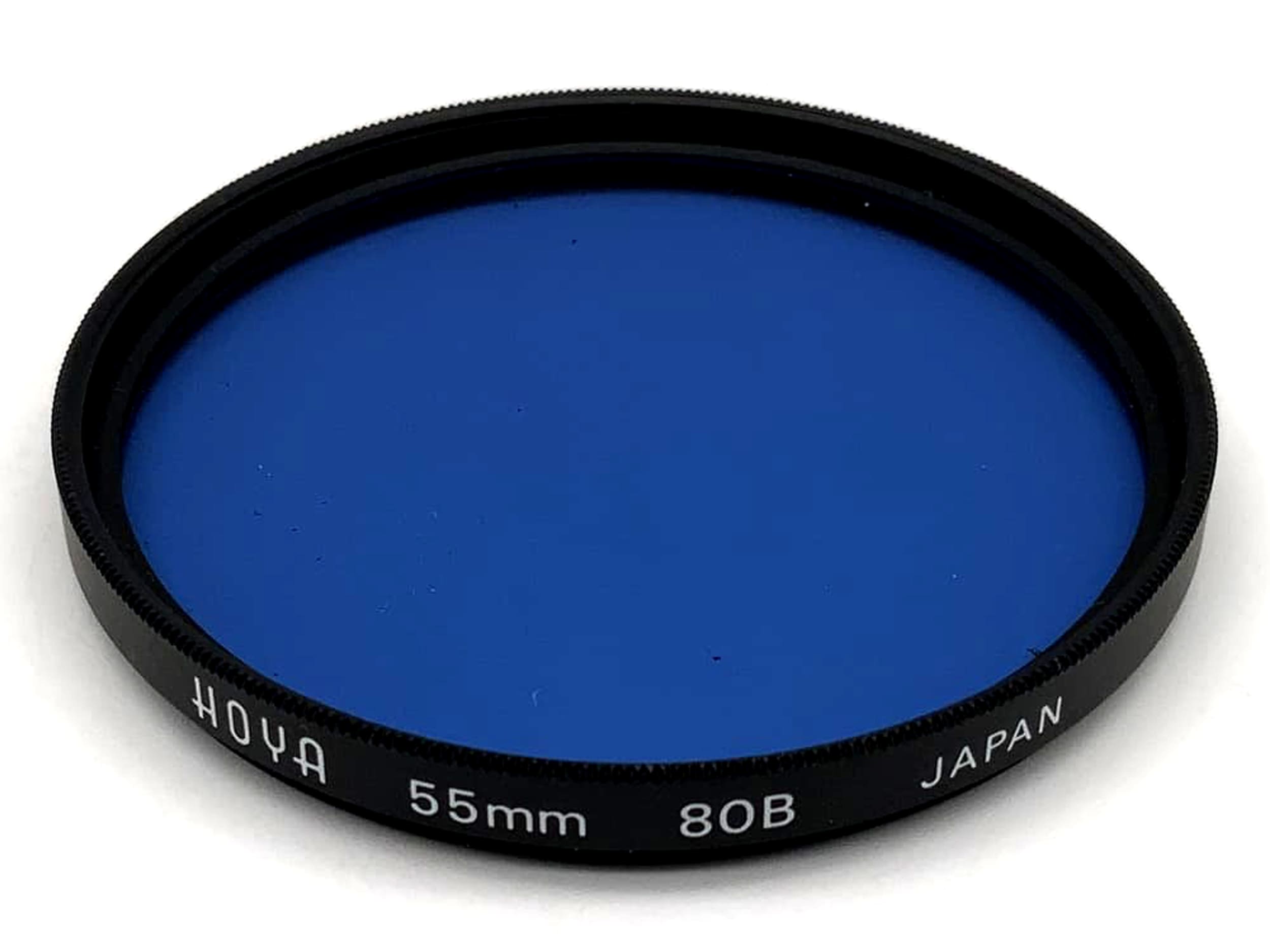 Hoya Farbfilter 80B Blau Blue Filter 55mm Kreisförmig Filtergewinde M55