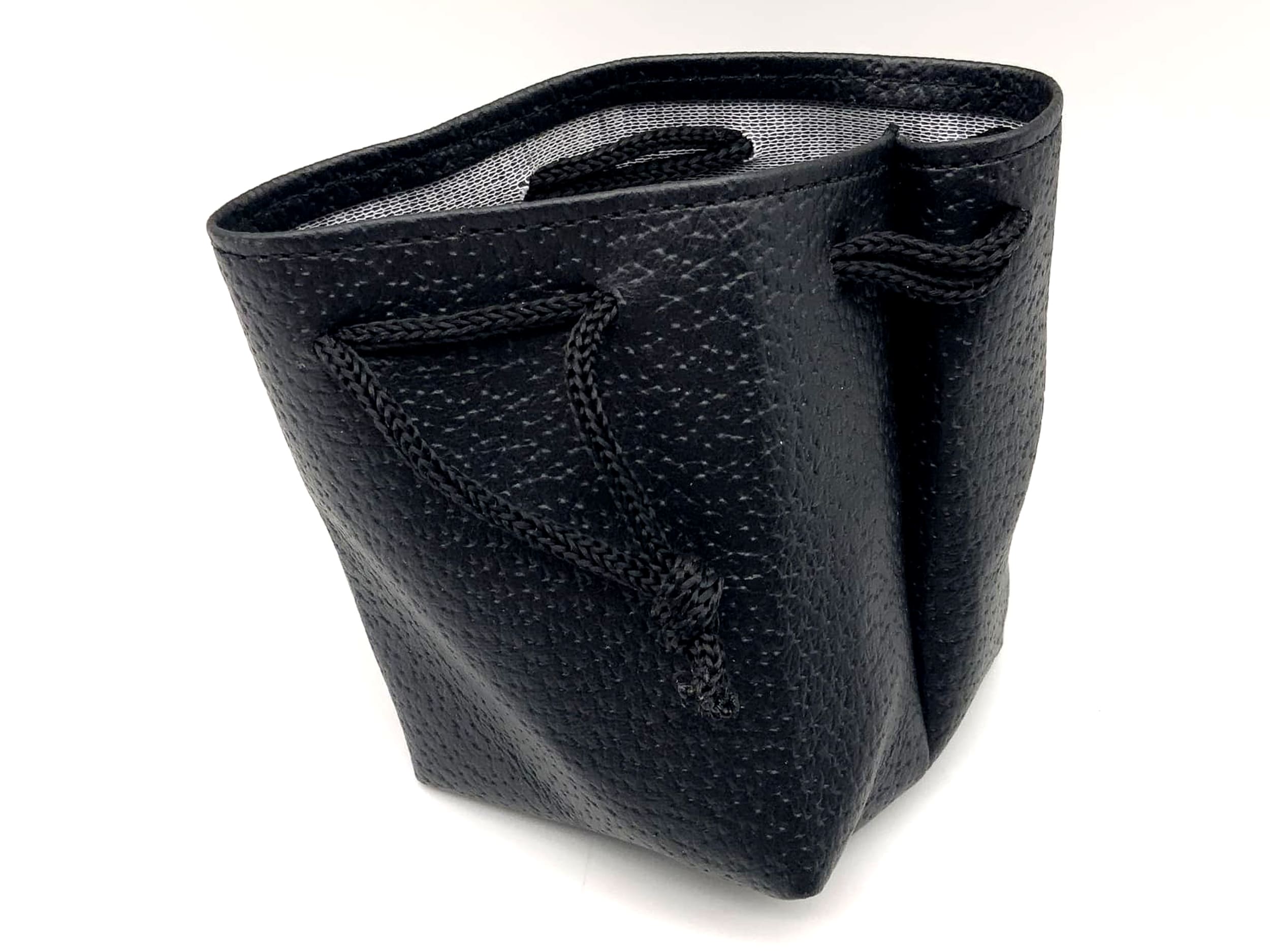 Köcher schwarz ca.9x8cm Leder Objektivbeutel universell Lens Case