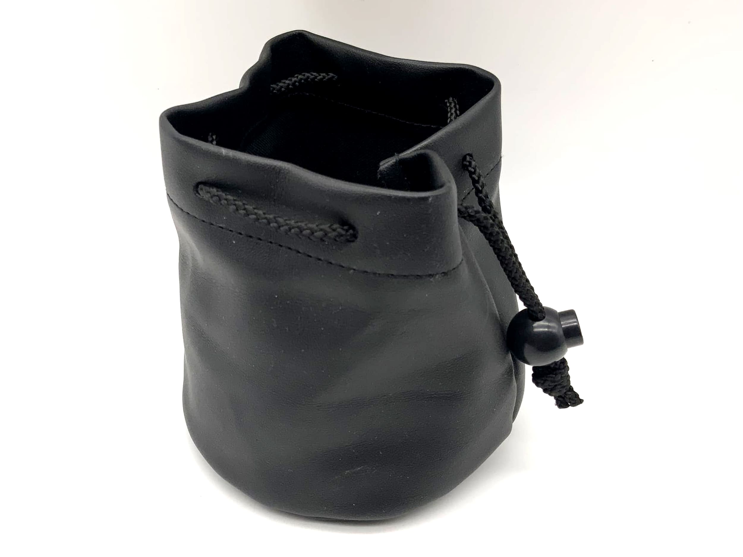 Köcher schwarz ca.11x11cm Leder Objektivbeutel universell Lens Case