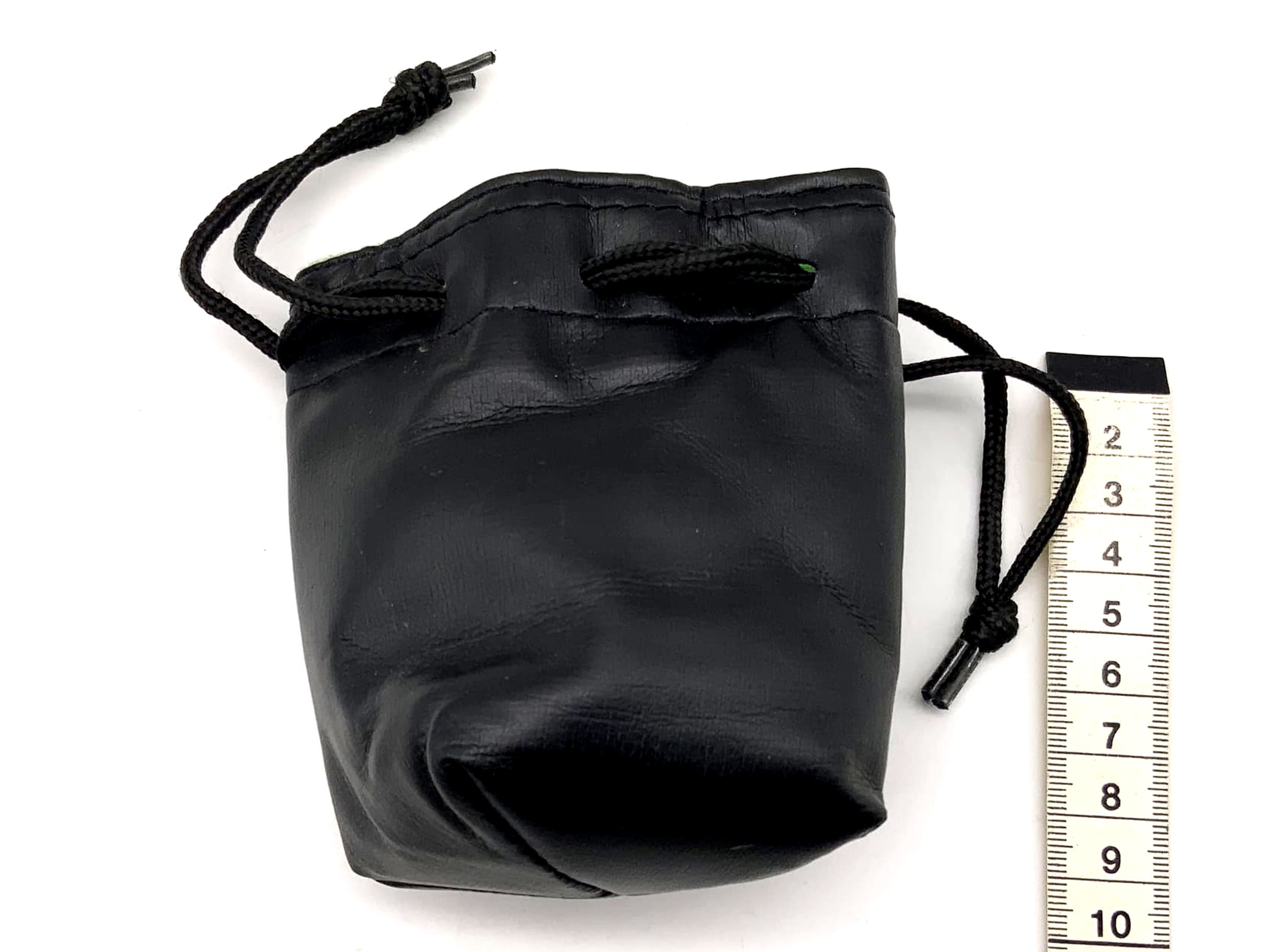 Köcher schwarz ca.9x6cm Leder Objektivbeutel universell Lens Case