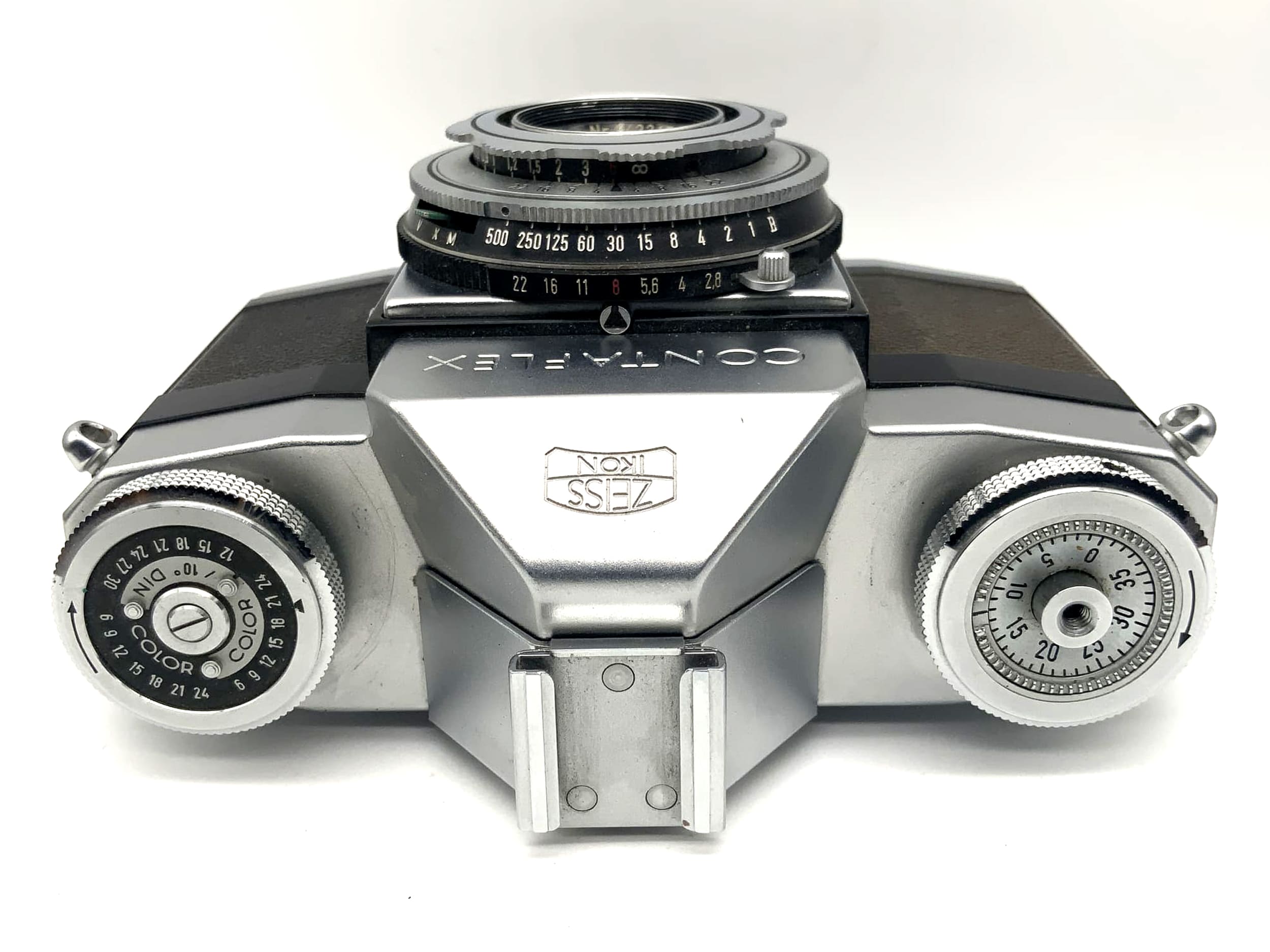 Zeiss Ikon Contaflex 35mm SLR analog mit Tessar 2.8/45 Synchro Compur Body