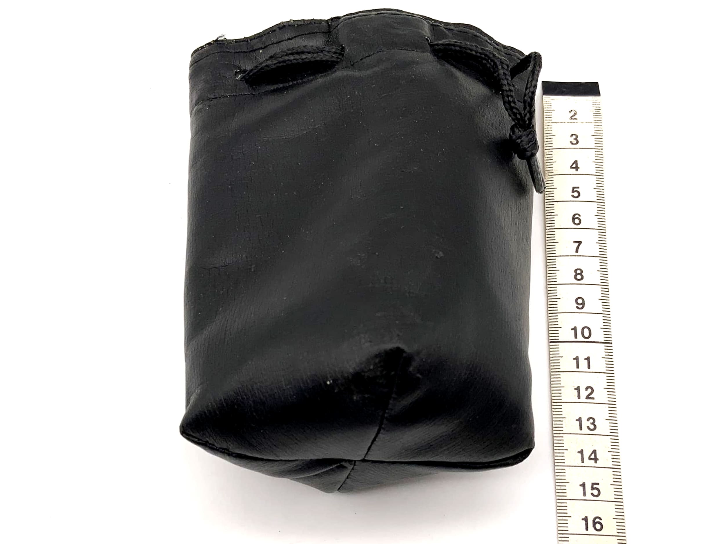 Köcher schwarz ca.14x7cm Leder Objektivbeutel universell Lens Case