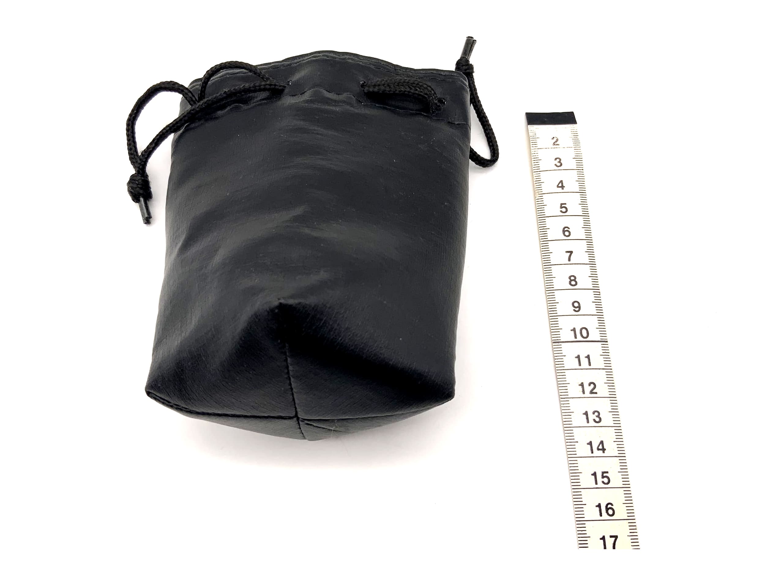 Köcher schwarz ca.13x7cm Leder Objektivbeutel universell Lens Case