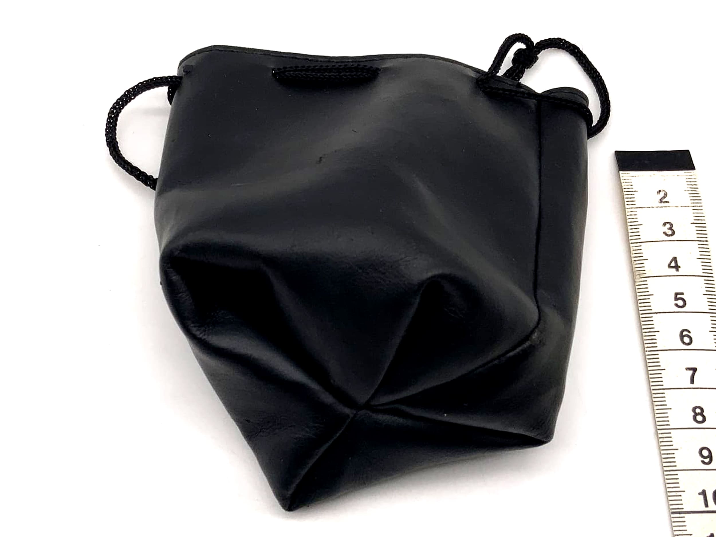 Köcher schwarz ca.9x7cm Leder Objektivbeutel universell Lens Case