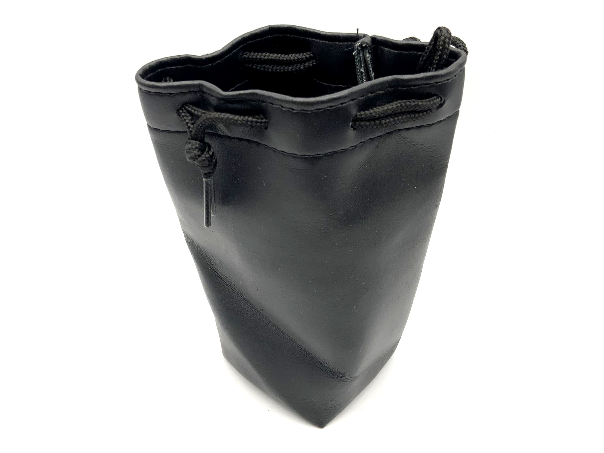 Köcher schwarz ca.17x8cm Leder Objektivbeutel universell Lens Case