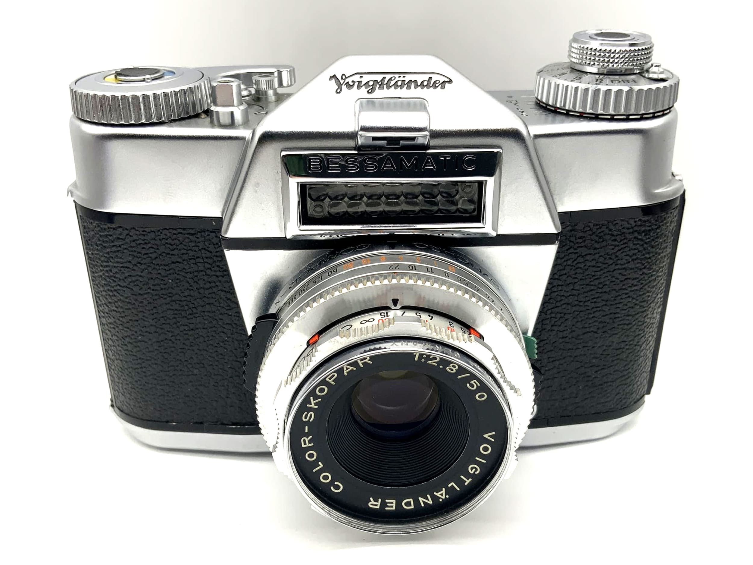 Voigtländer Bessamatic 35mm SLR mit Color-Skopar 1:2.8/50 Synchro Compur-X Body