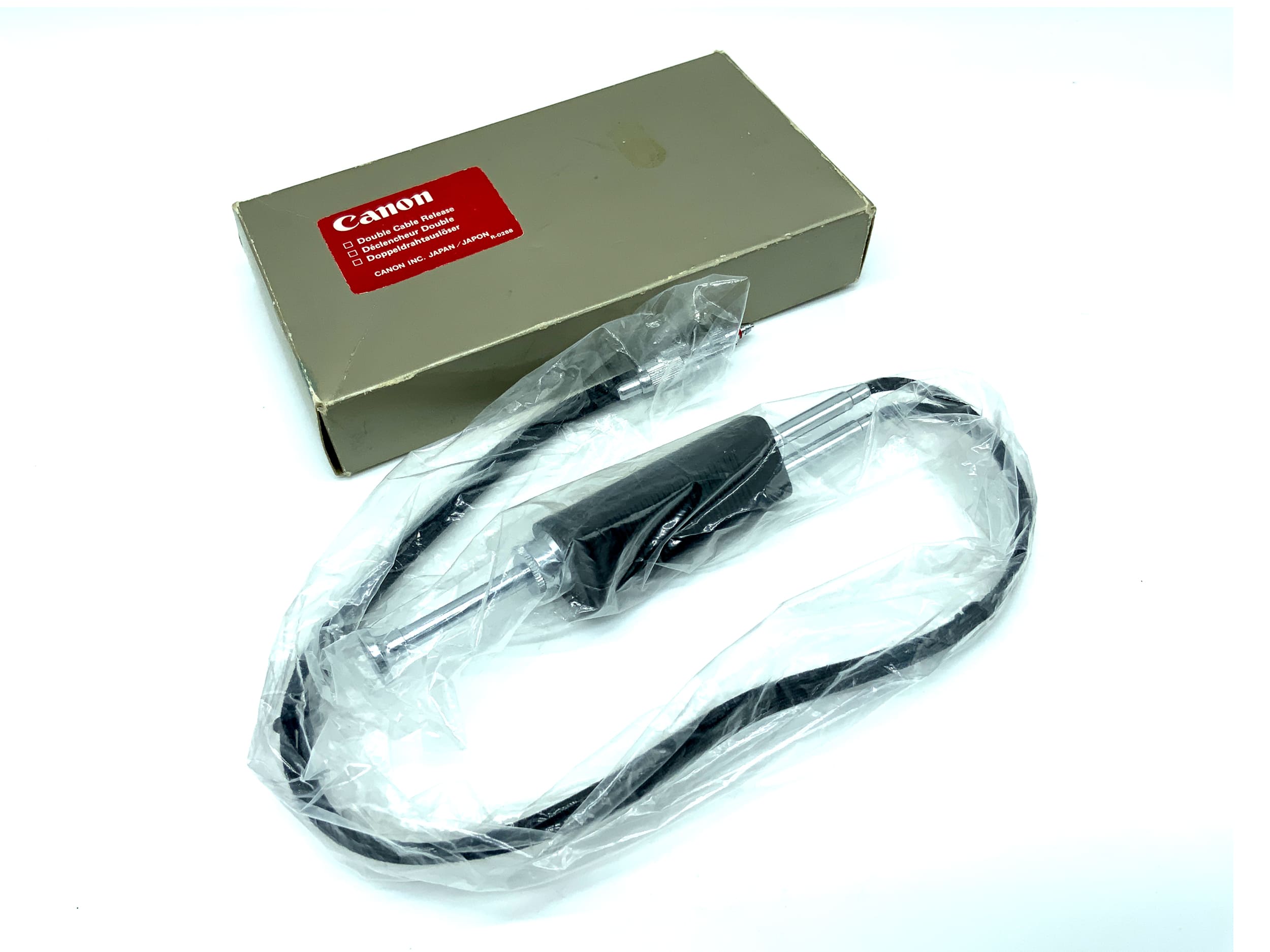 Canon R-0288 Doppel-Drahtauslöser schwarz ca.50cm mit Feststeller in OVP