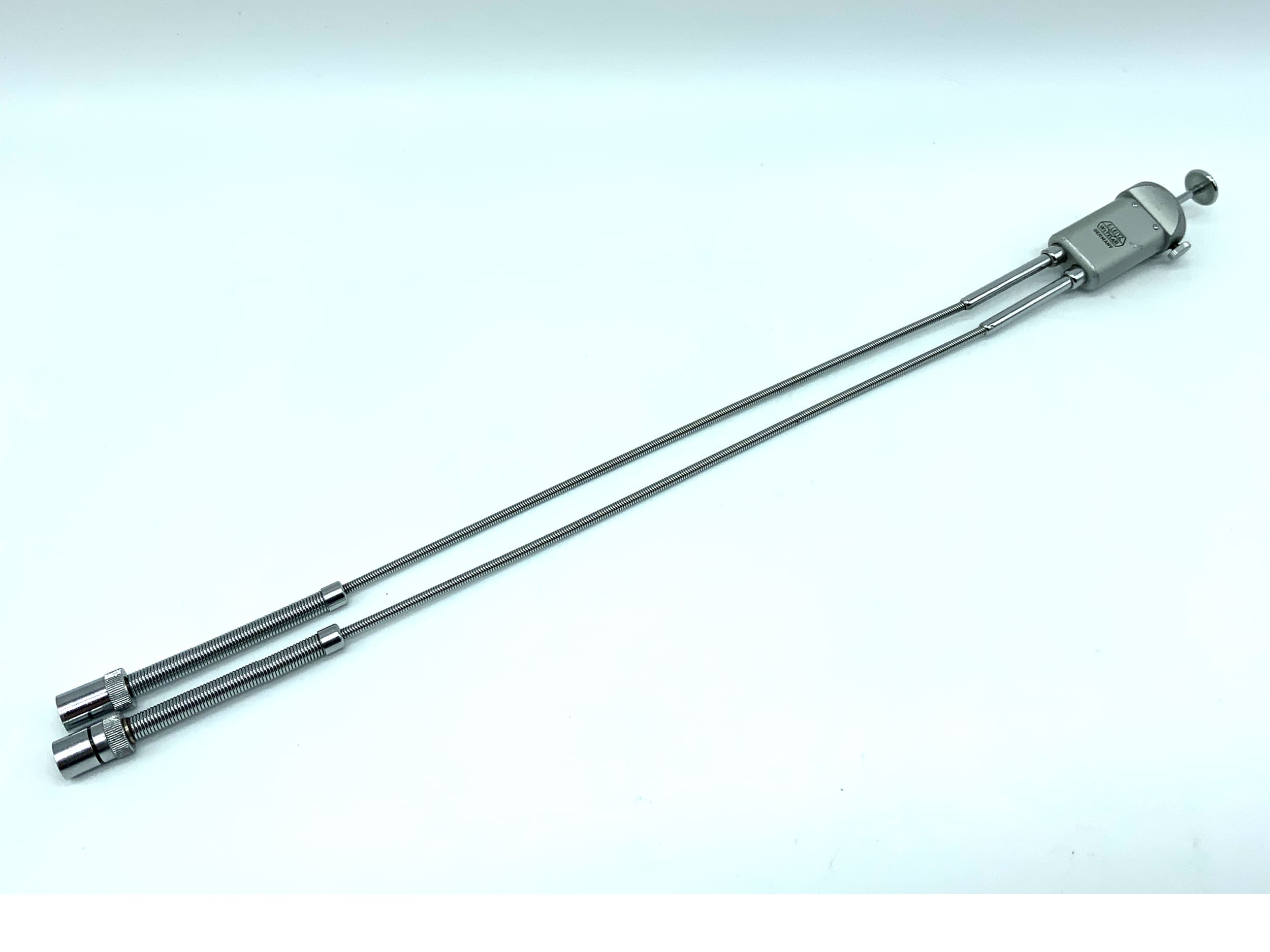 Leitz Leica Doppel-Drahtauslöser metall ca.35cm mit Feststeller und Glocken