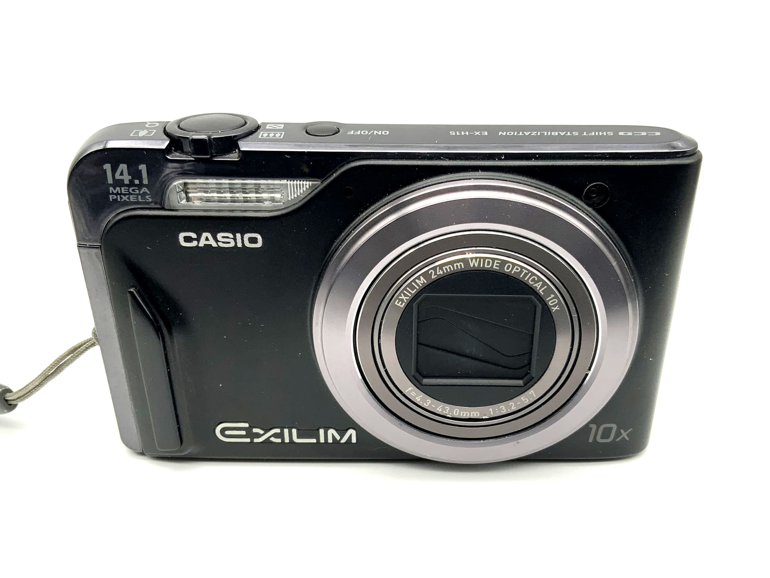 Casio EX-H15 mit 24mm Wide Optical 10x f=4.3-43.0mm 1:3.2-5.7 14.1 Mega Pixels