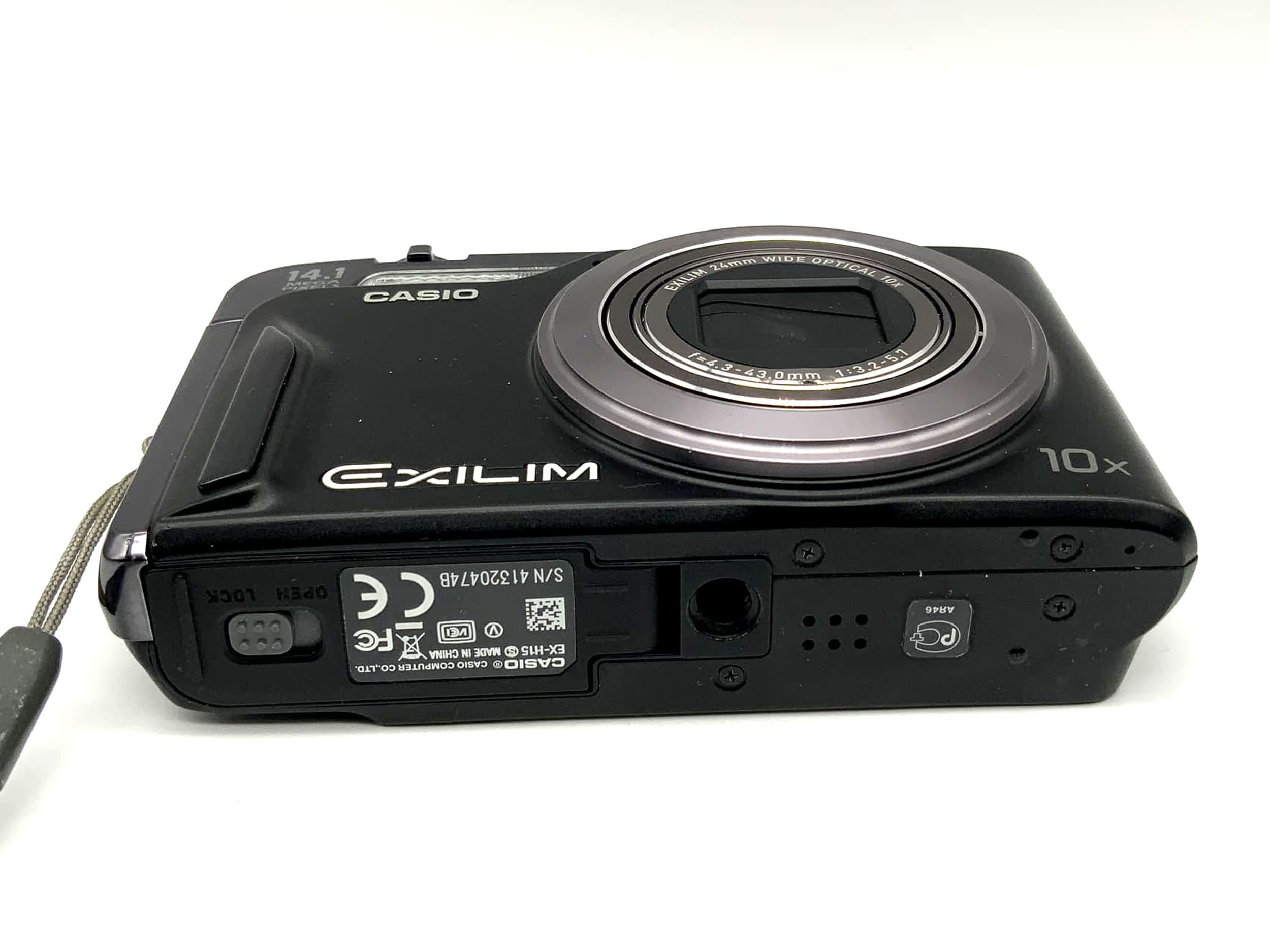 Casio EX-H15 mit 24mm Wide Optical 10x f=4.3-43.0mm 1:3.2-5.7 14.1 Mega Pixels