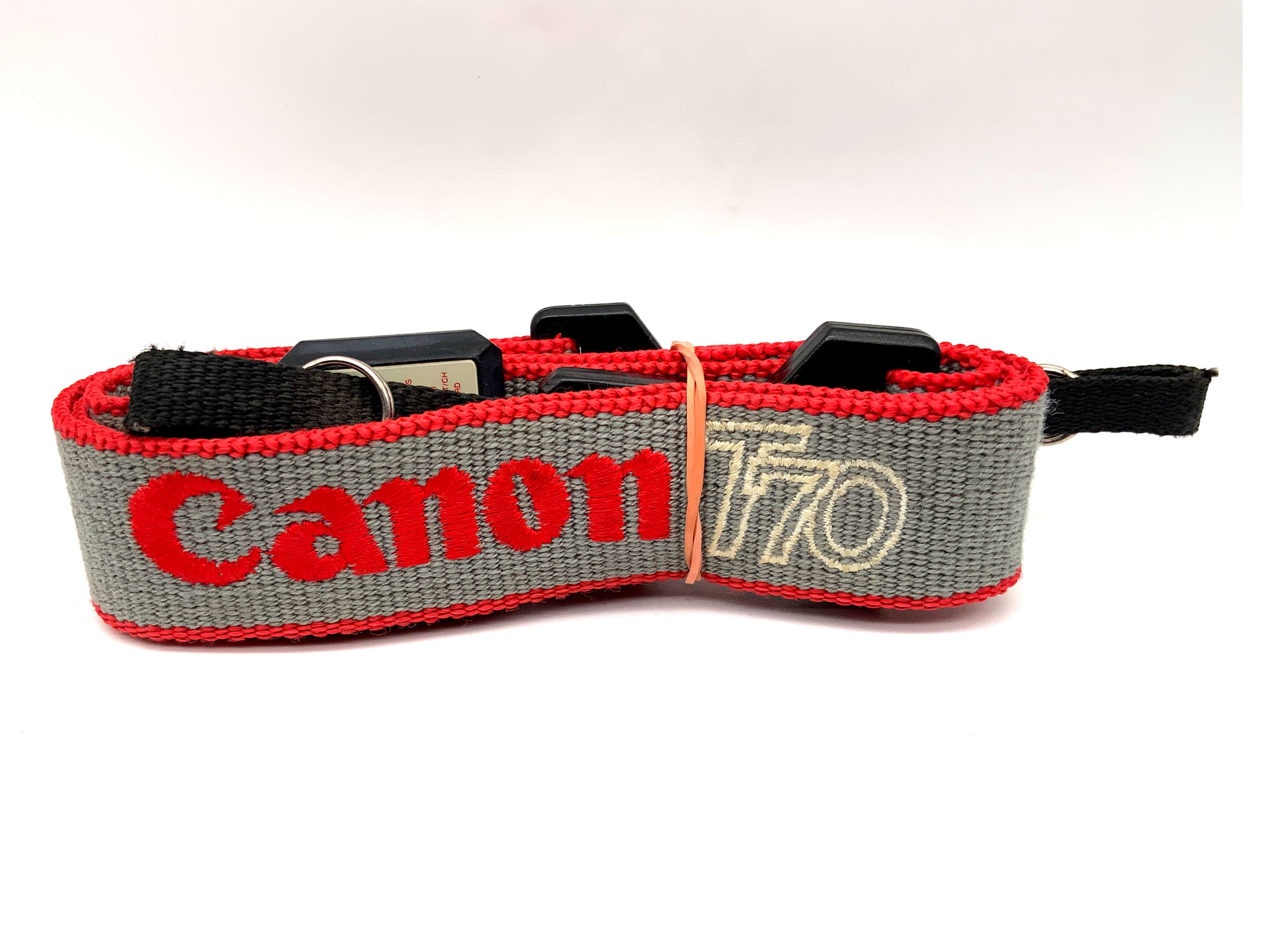 Canon T70 Gurt grau/rot Hals Schultergurt Kameragurt Neck Strap
