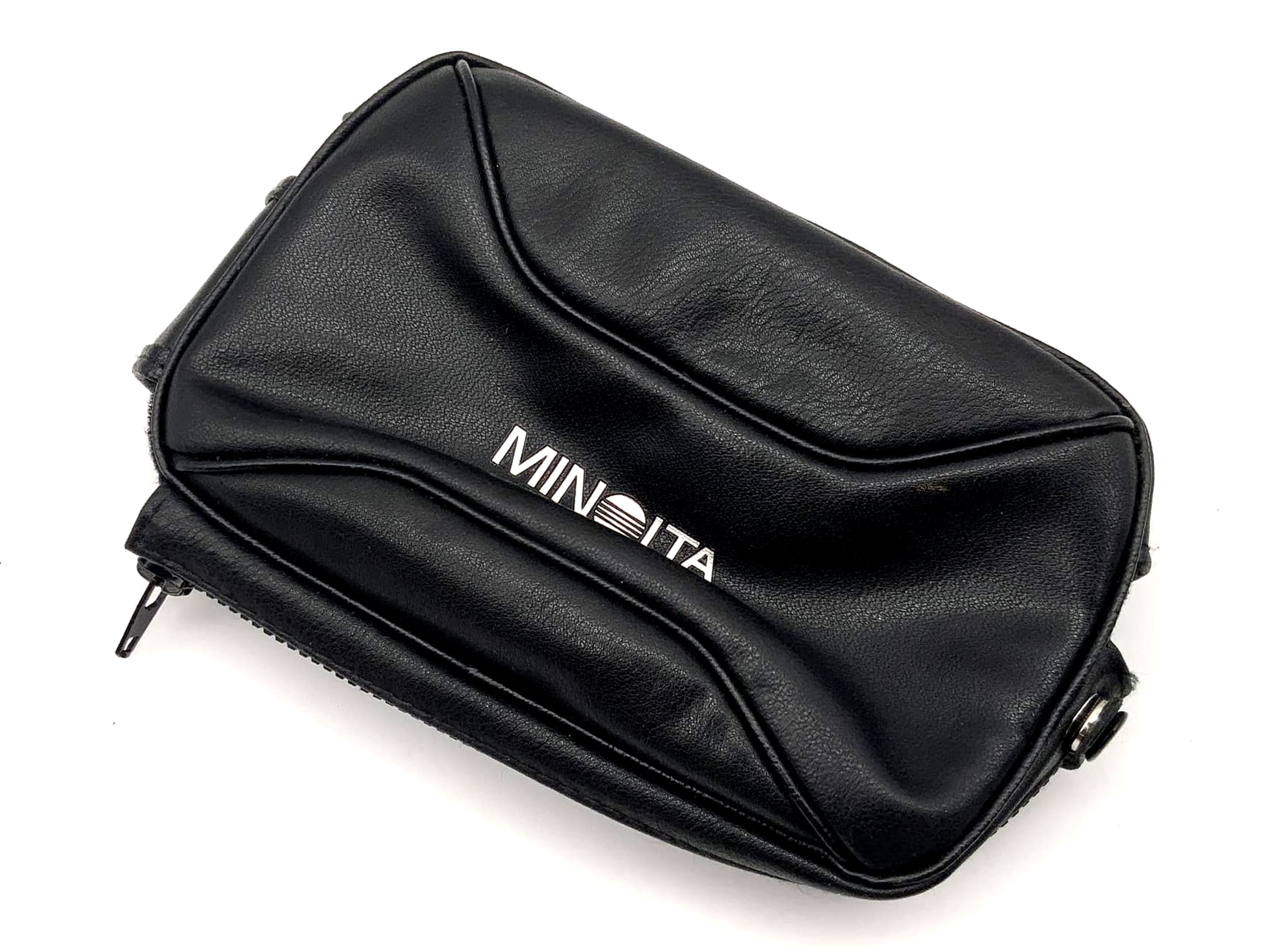 Minolta Leder Bereitschaftstasche schwarz Fototasche universell Kameratasche