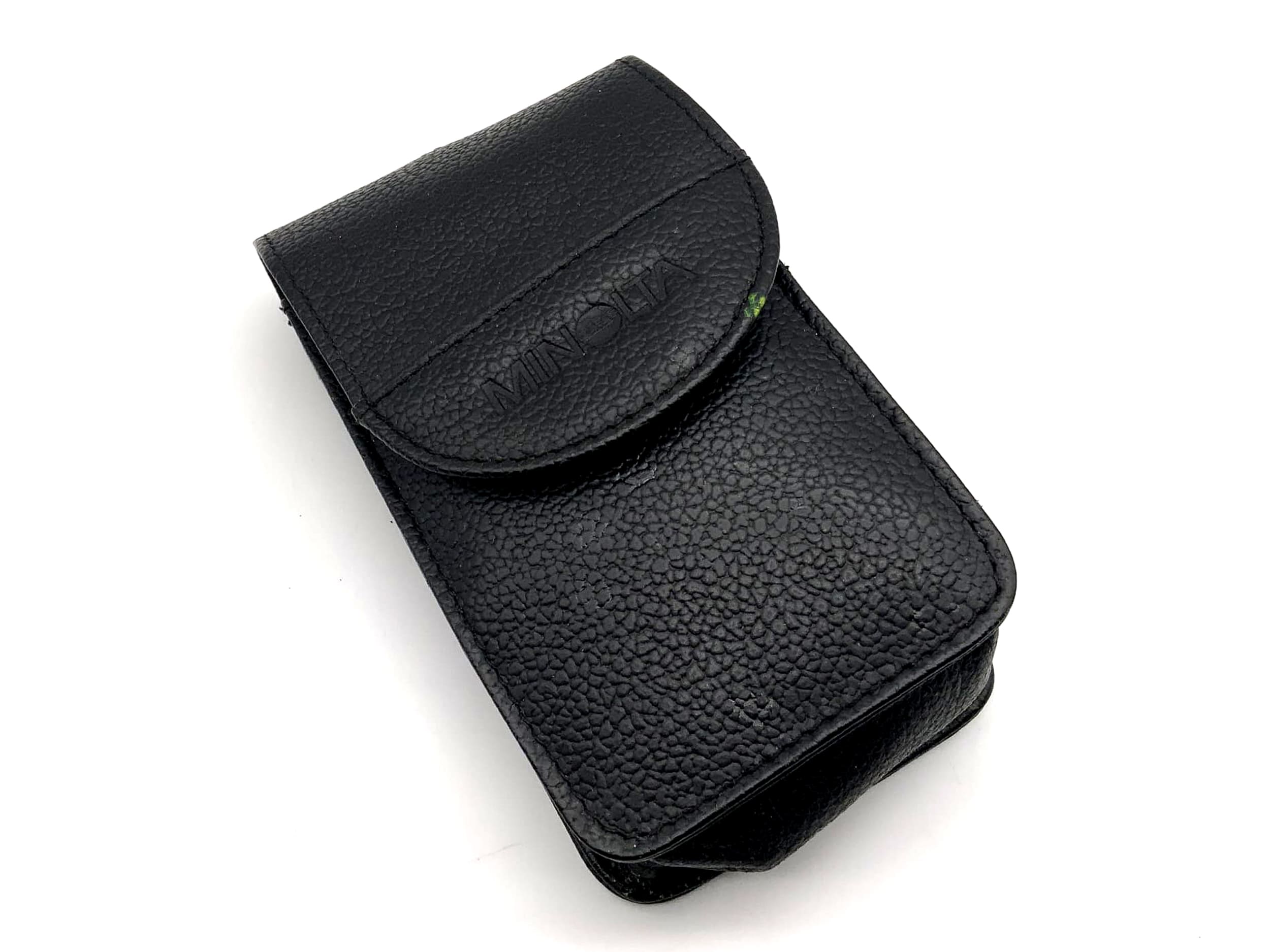 Minolta Leder Bereitschaftstasche schwarz Fototasche universell Kameratasche